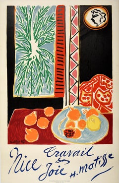 Original Vintage Travel Advertising Poster Nice Work Happiness Henri Matisse