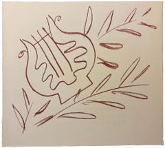 Ornamento con Lyra da 'Ronsard. Florilège des Amours' Senza cornice