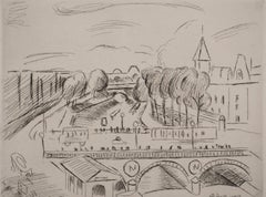 Paris : Saint Michel Bridge - Original Etching (Duthuit-Matisse #108)