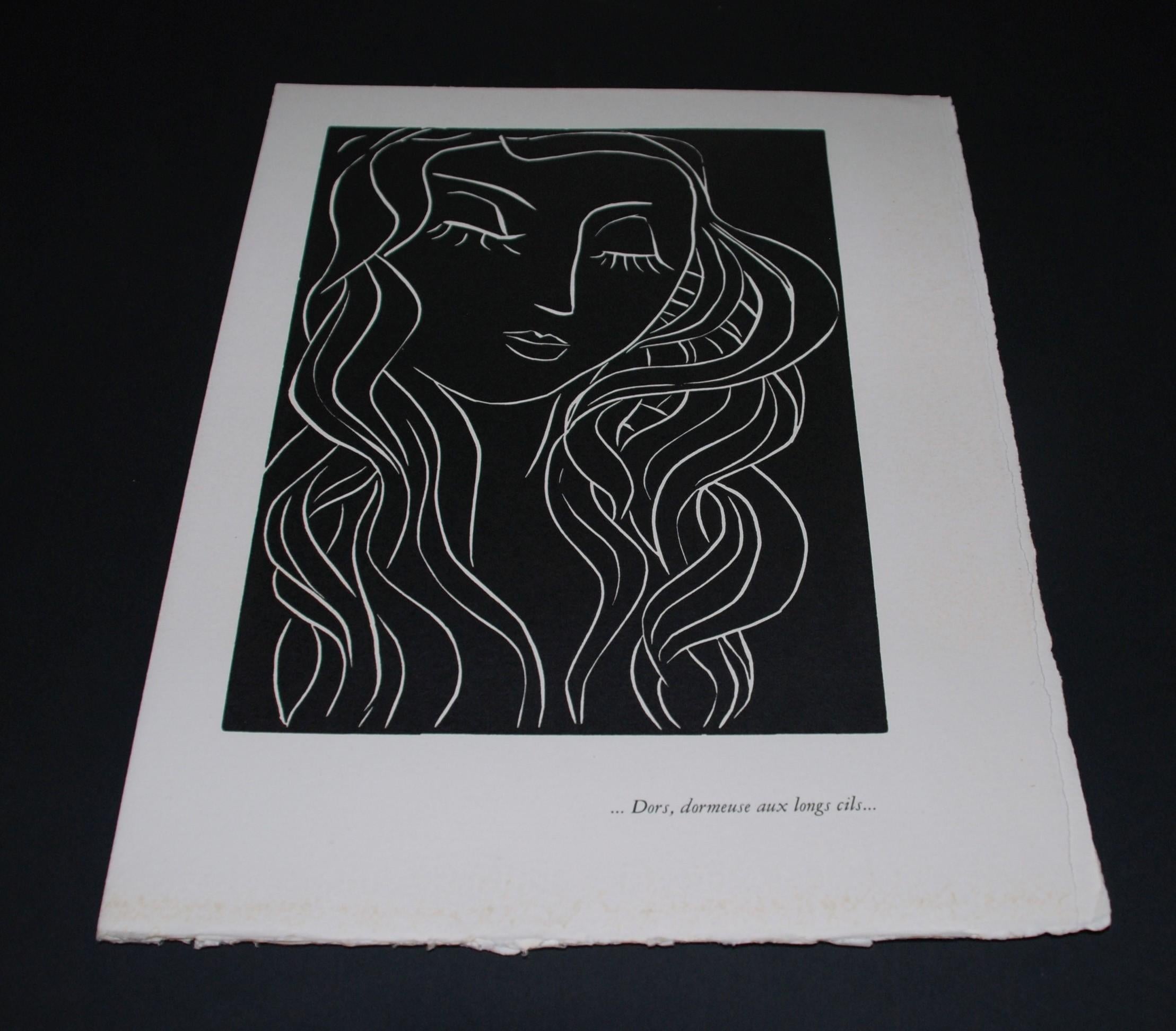 Pasiphae Plate 5: Dors, Dormeuse aux Longs Cils - Print by Henri Matisse