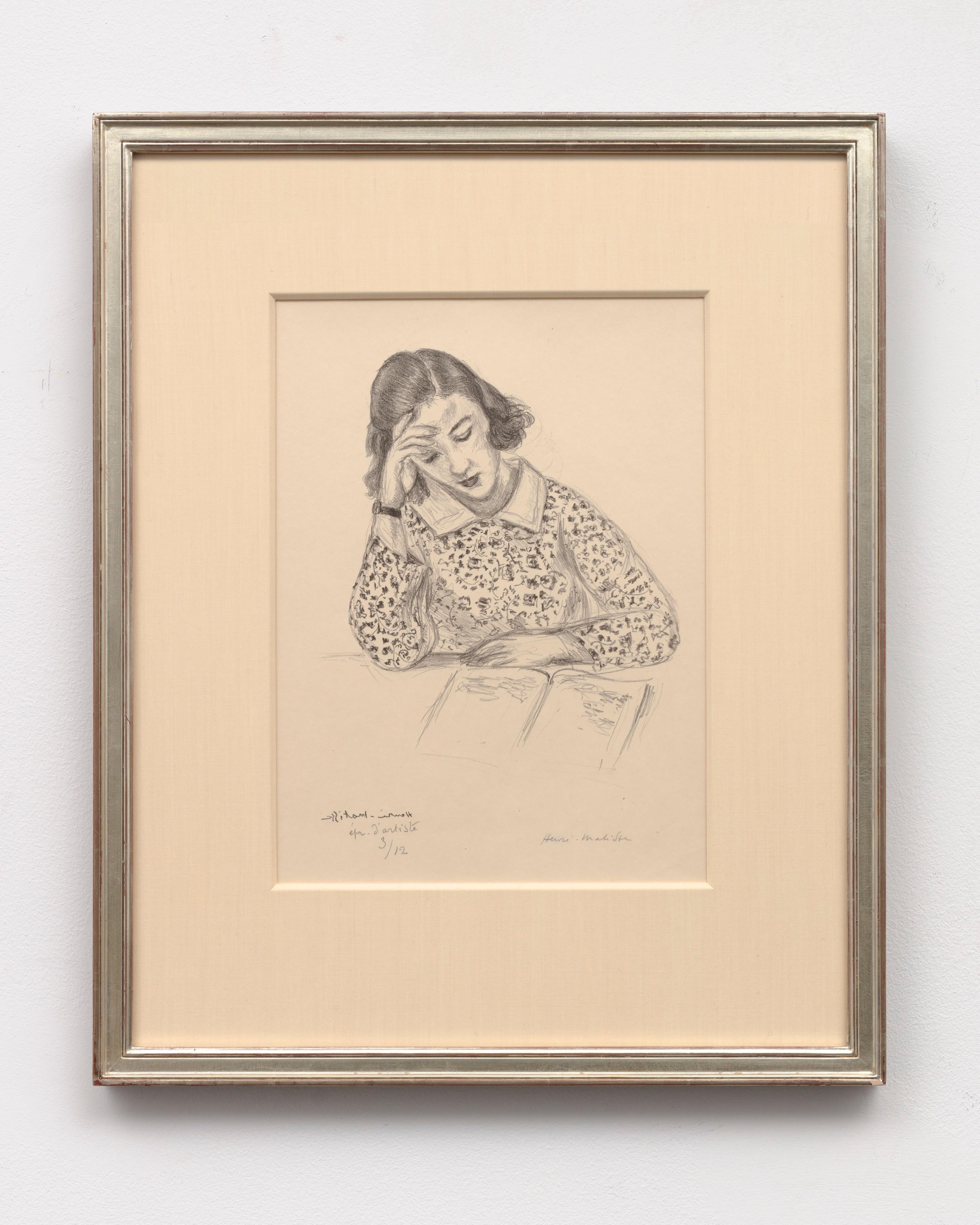 Henri Matisse Portrait Print - Petite Liseuse