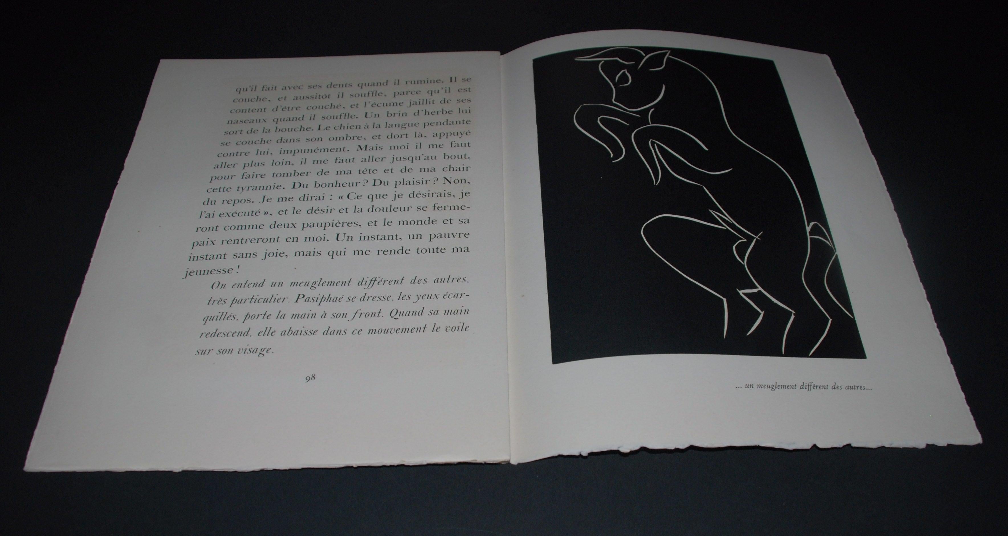 Assiette 15 : Un Meuglement Different des Autres (un maïs différent des autres) - Noir Animal Print par Henri Matisse