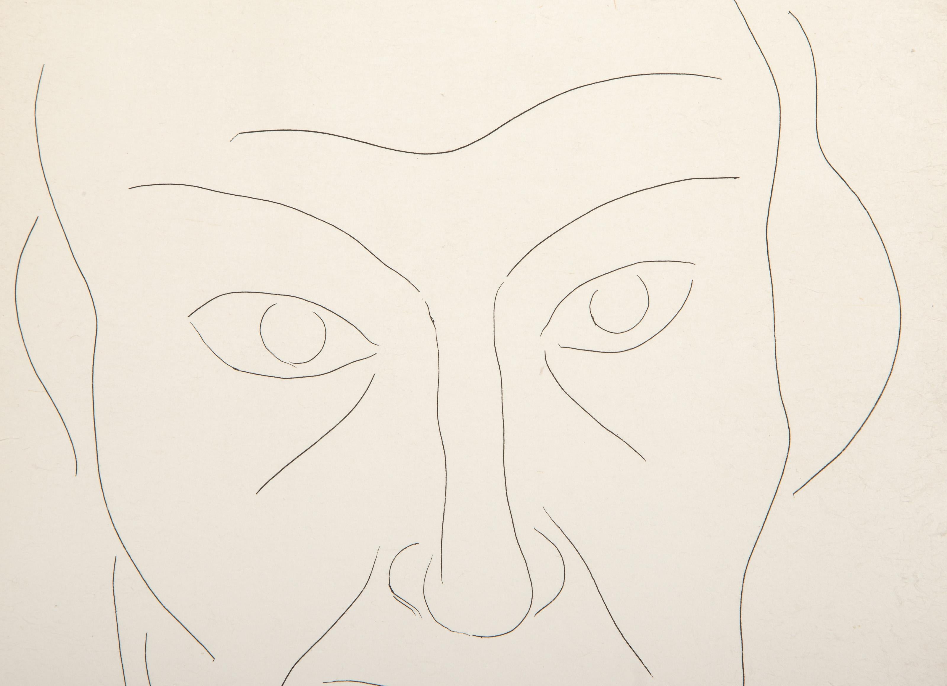 Portrait of Baudelaire, Etching Paper by Henri Matisse For Sale 1