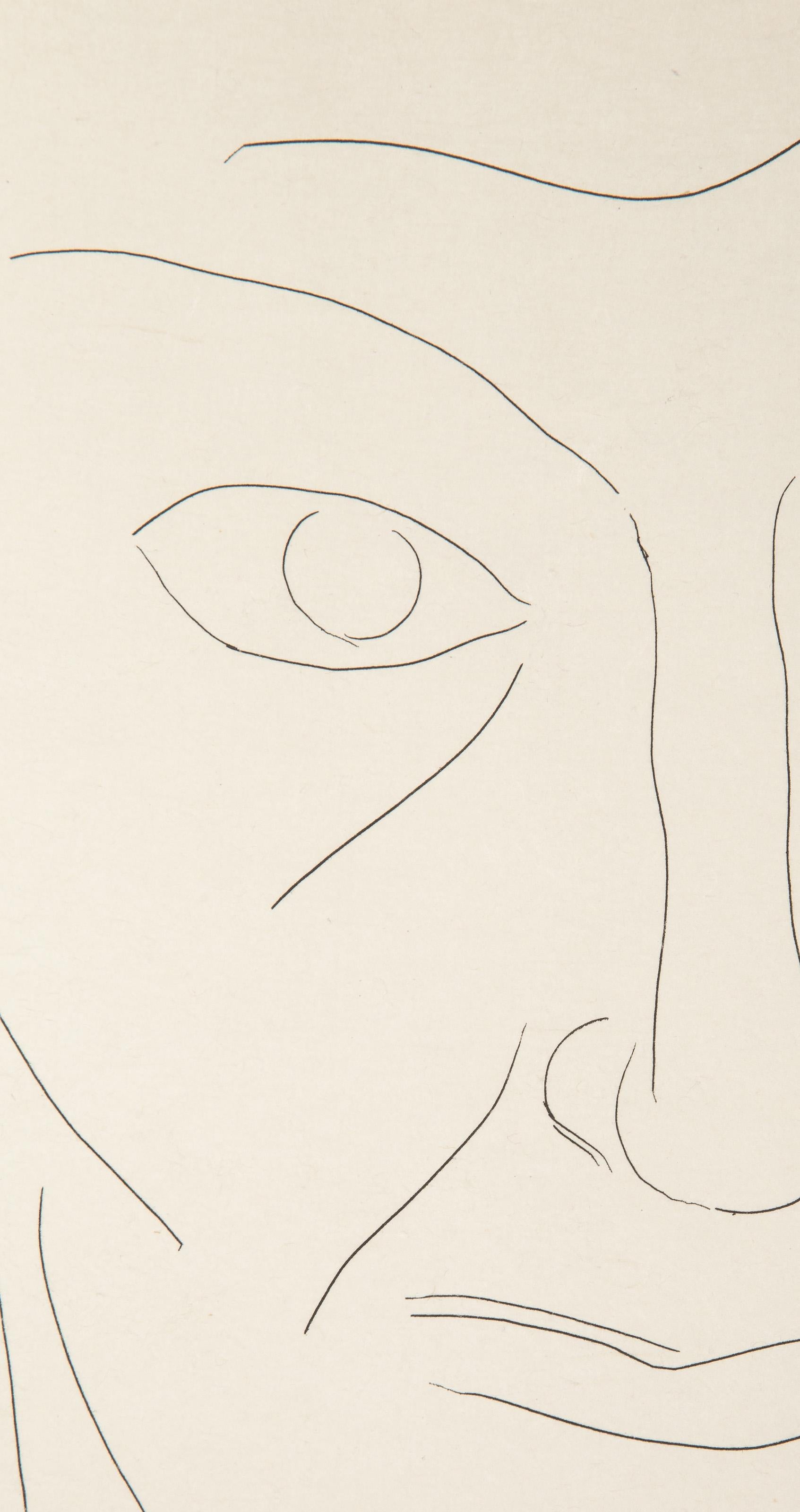 Portrait of Baudelaire, Etching Paper by Henri Matisse For Sale 3