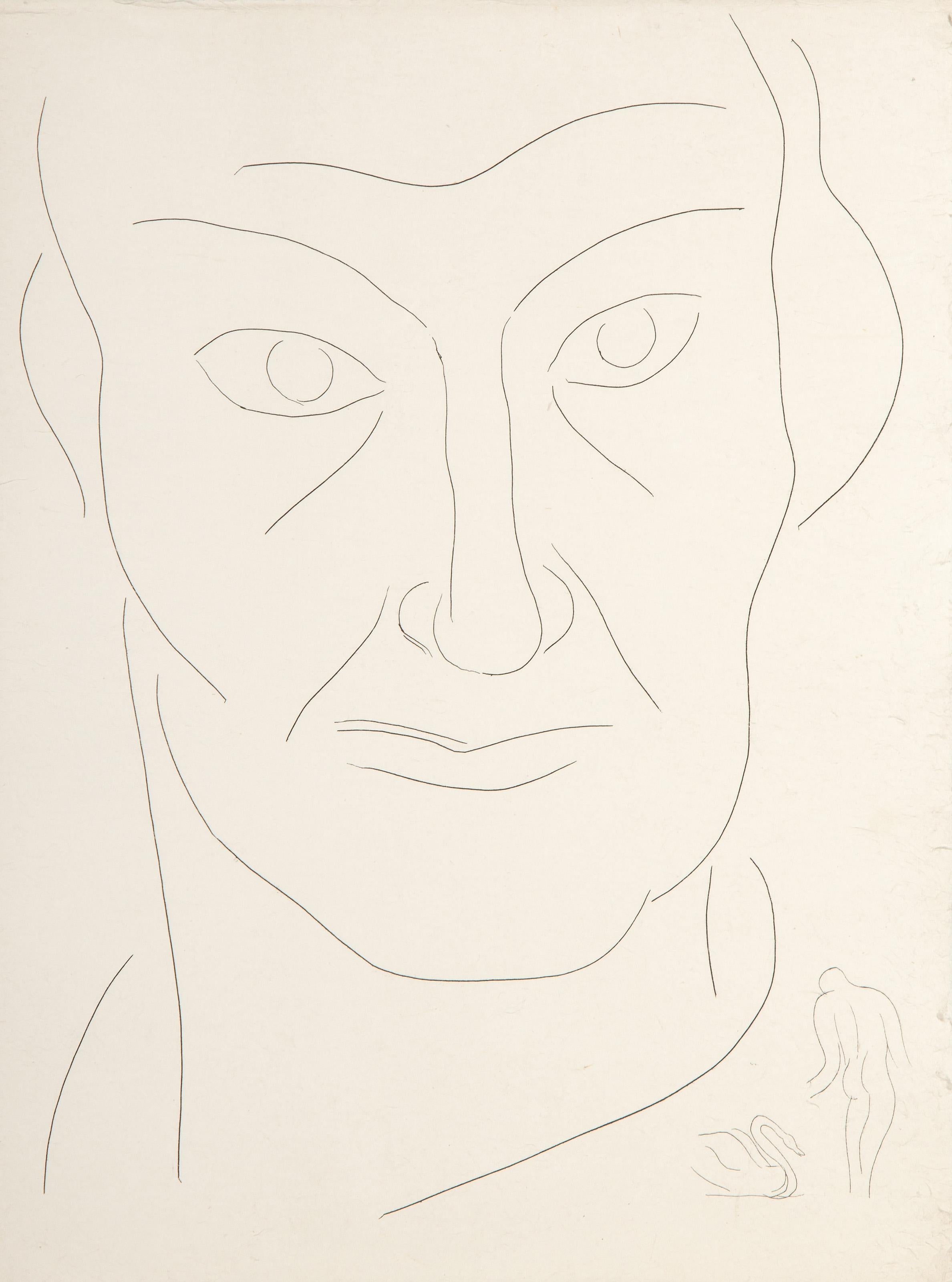 Henri Matisse, French (1869 - 1954) - Portrait of Baudelaire, Year: 1932, Medium: Etching on Japon Paper, Edition: 125, Size: 12.75 x 9.75 in. (32.39 x 24.77 cm), Printer: Lacouriere, Paris, Publisher: Albert Skira & Cie. Editeur, Lausanne,