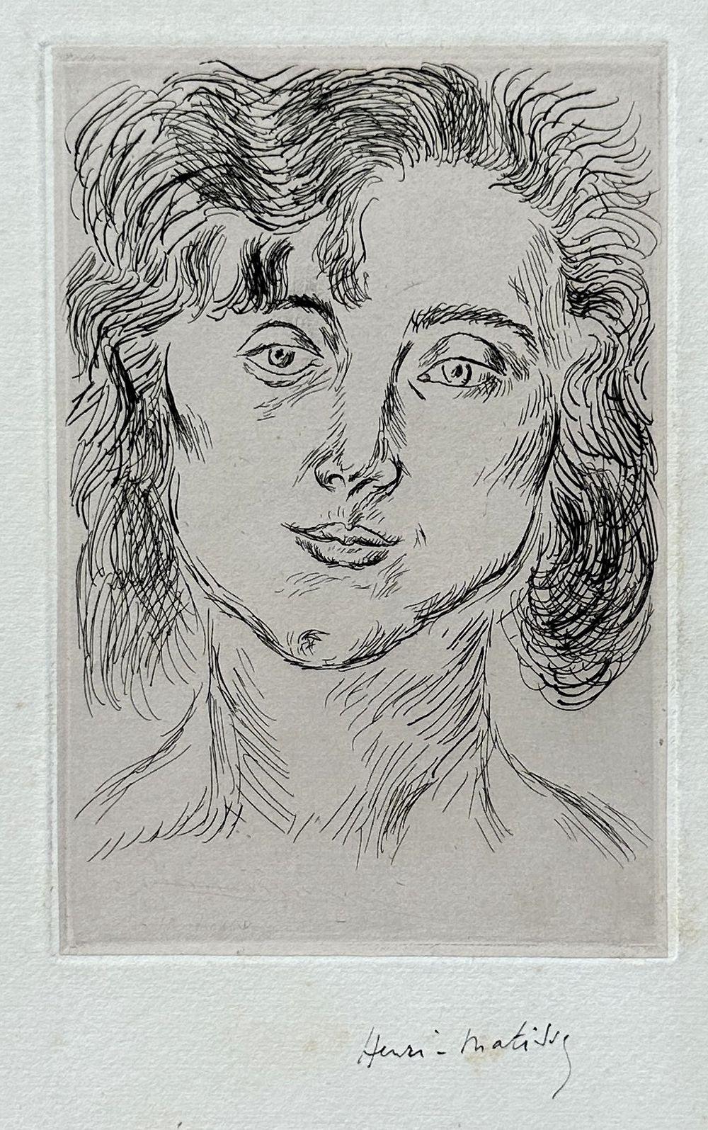 Portrait de Marguerite Matisse, gravure originale signée à la main - Duthuit 2 - Print de Henri Matisse