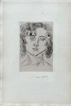 Portrait Of Marguerite Matisse - Original Etching Hand Signed - Duthuit 2