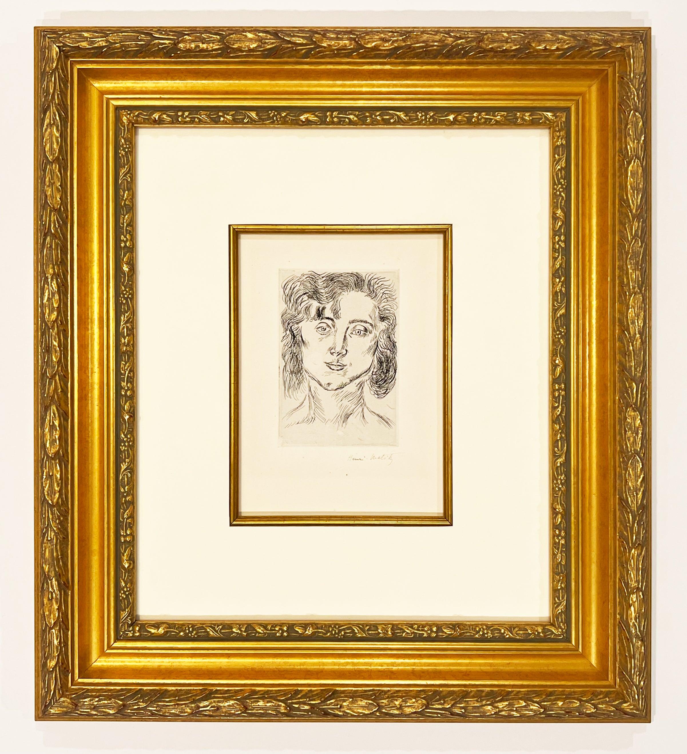 Portrait of Mlle. Marguerite Matisse (Cinquante Dessins) - Print by Henri Matisse