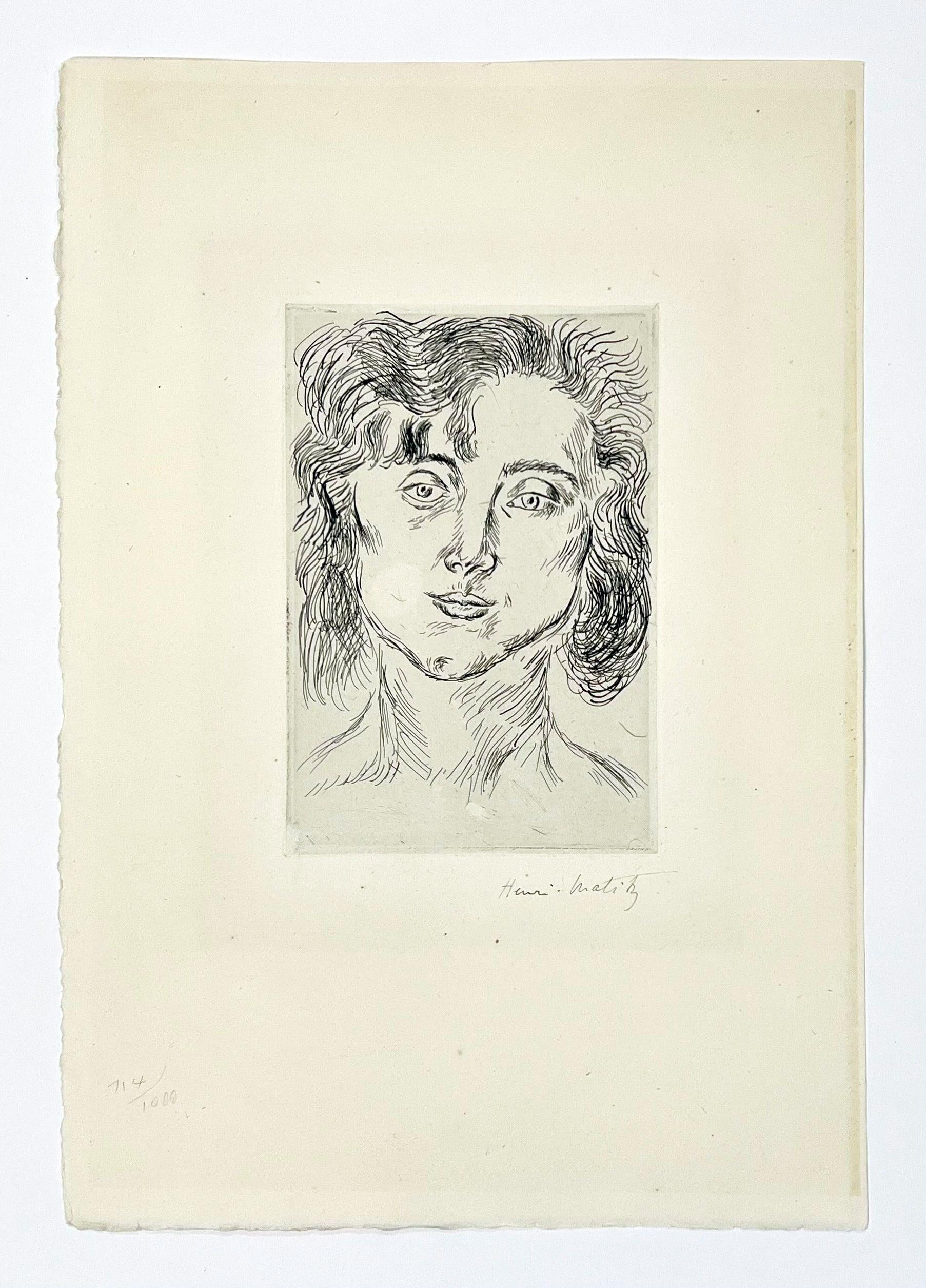 Artist: Henri Matisse
Title: Portrait of Mlle. Marguerite Matisse (Cinquante Dessins)
Portfolio: Other Portfolios
Medium: Lithograph
Year: 1920
Edition: 714/1000
Frame Size: 22