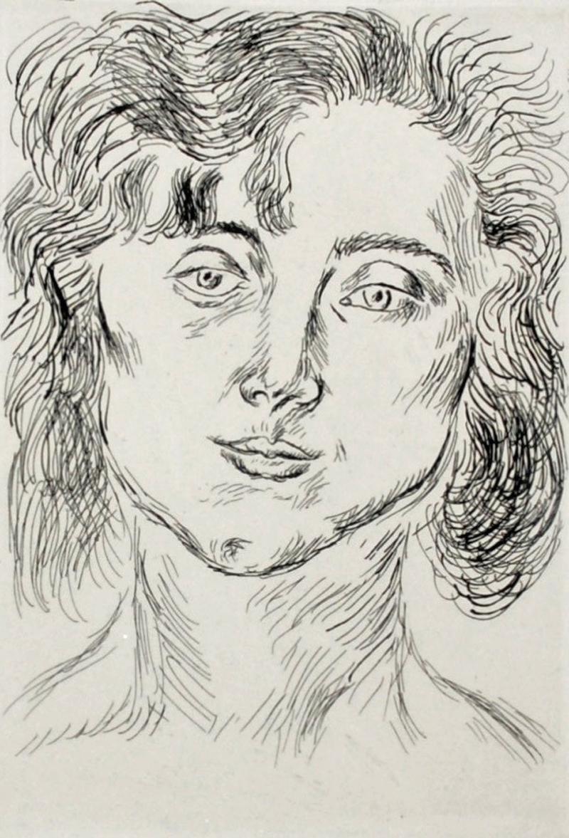 Retrato de Mlle. Marguerite Matisse - Print de Henri Matisse