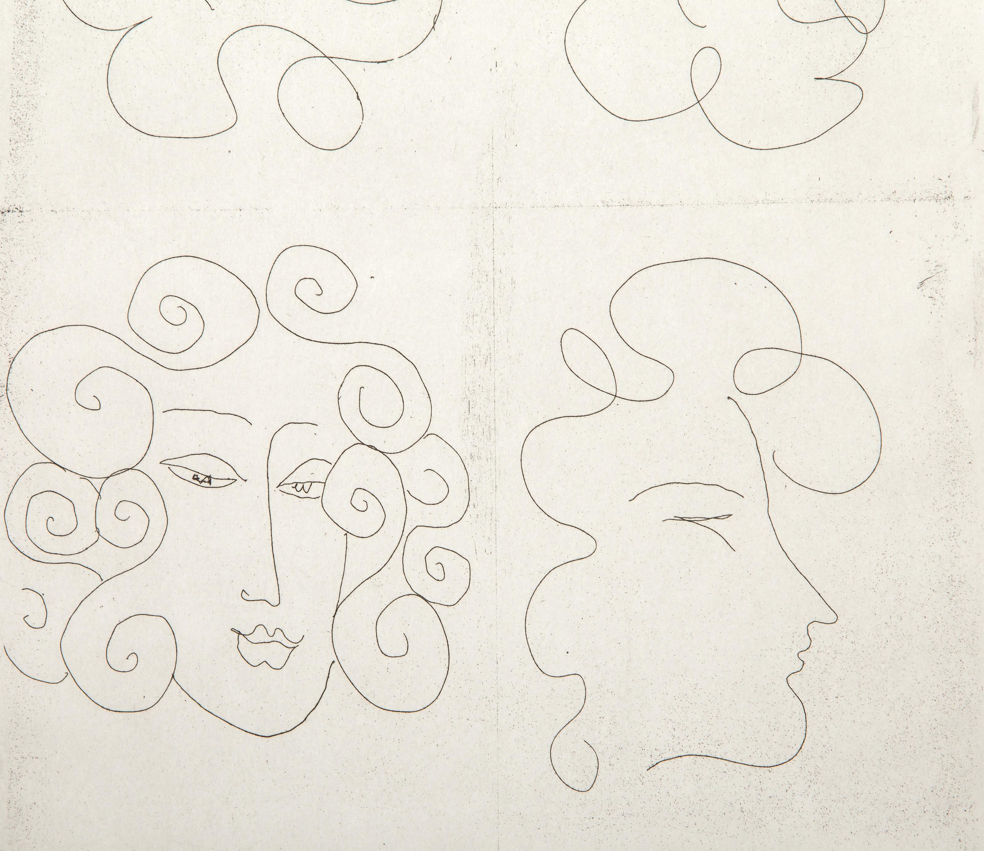 Portrait Studies, Etching by Henri Matisse For Sale 1