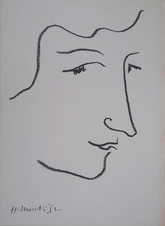 Profile Portrait of Colette - Original lithograph (Referenced in Duthuit #29)