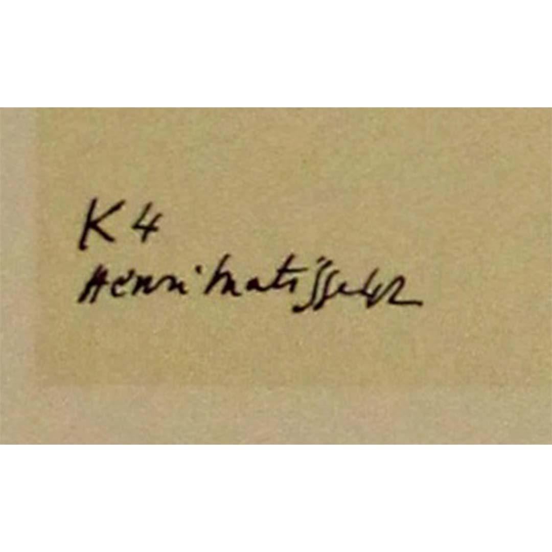 Raro y elegante cartel de exposición de Henri Matisse Galería Dina Vierny de París en venta 2