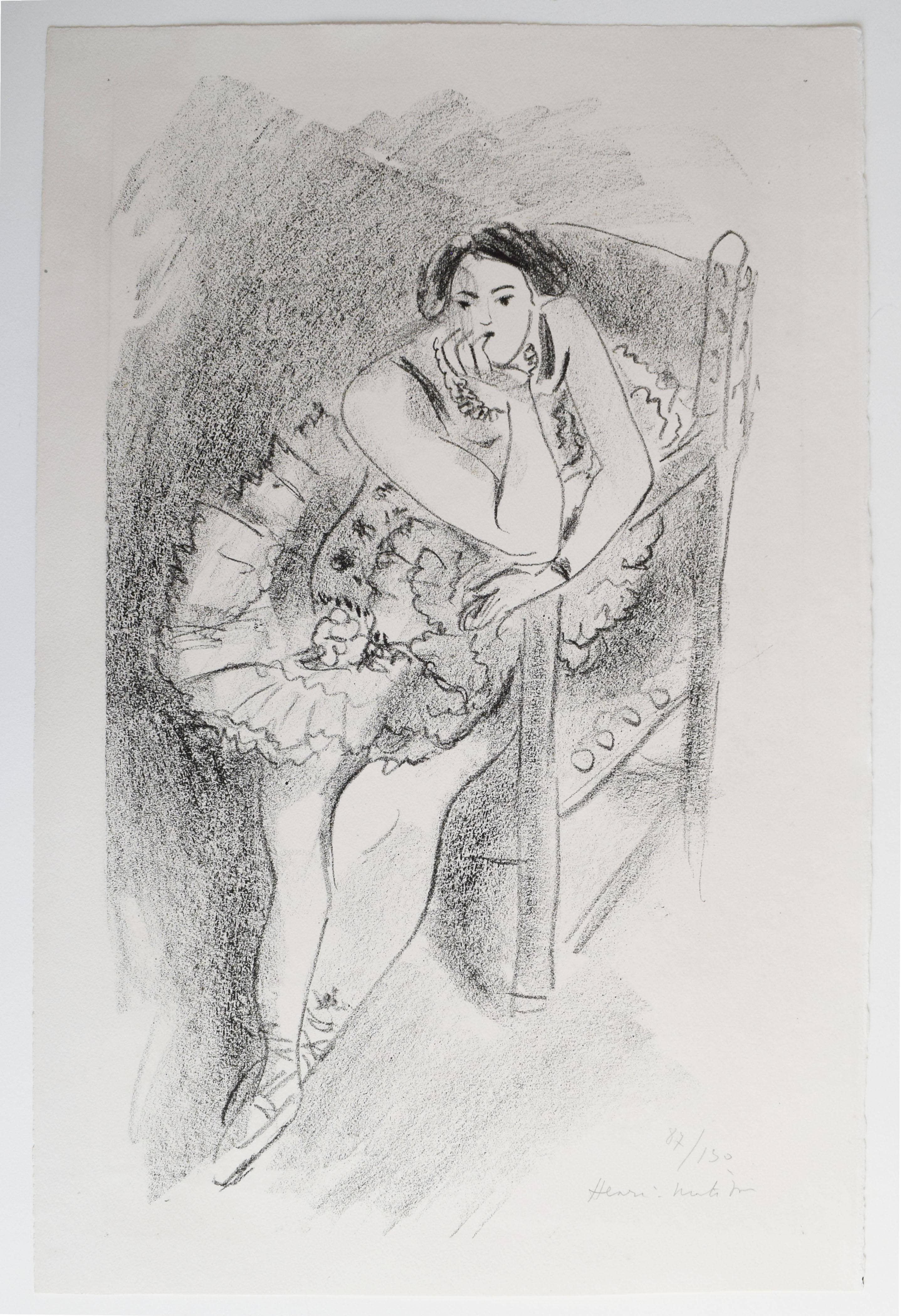 Seated Dancer, from: Ten Dancers - French Ballet Dancer - Print by Henri Matisse