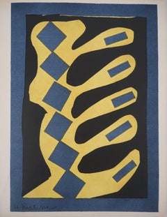 Vintage Seaweed in the Stream - Lithograph - San Lazzaro 1954