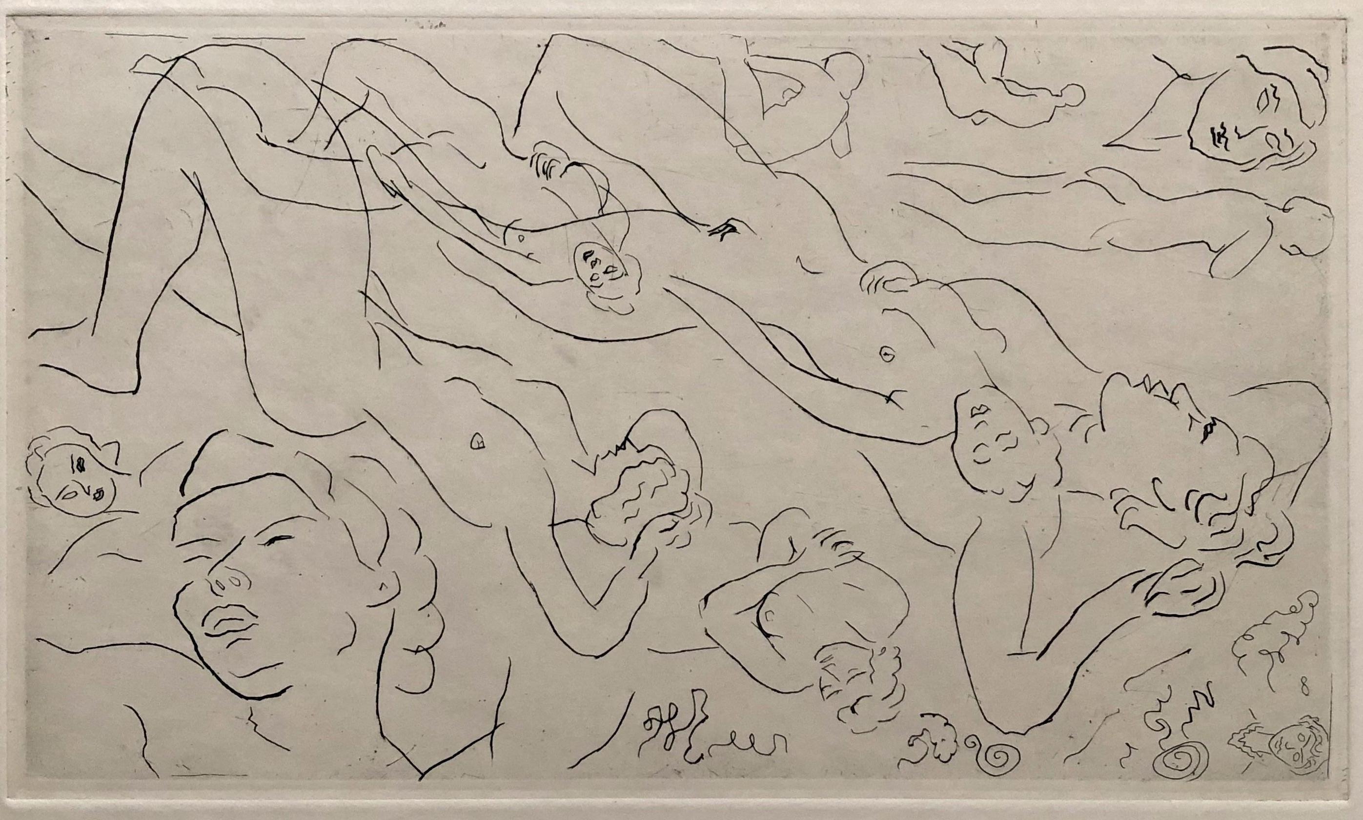 Study of Nudes - Original Etching - 125 copies - Stamp Signed - Print by Henri Matisse
