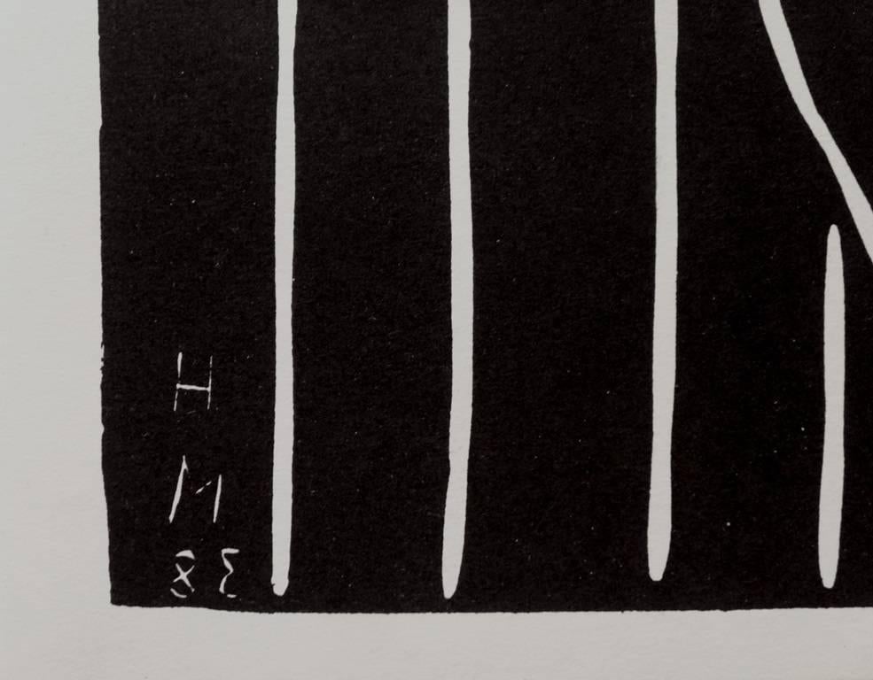 Teeny - Original linocut, 1938 - Referenced in Duthuit #723 - Print by Henri Matisse