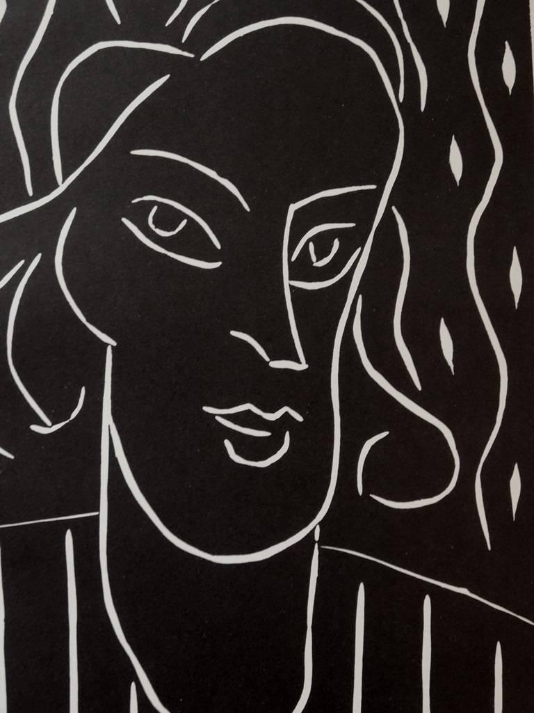 Teeny - Original linocut, 1938 - Referenced in Duthuit #723 - Modern Print by Henri Matisse