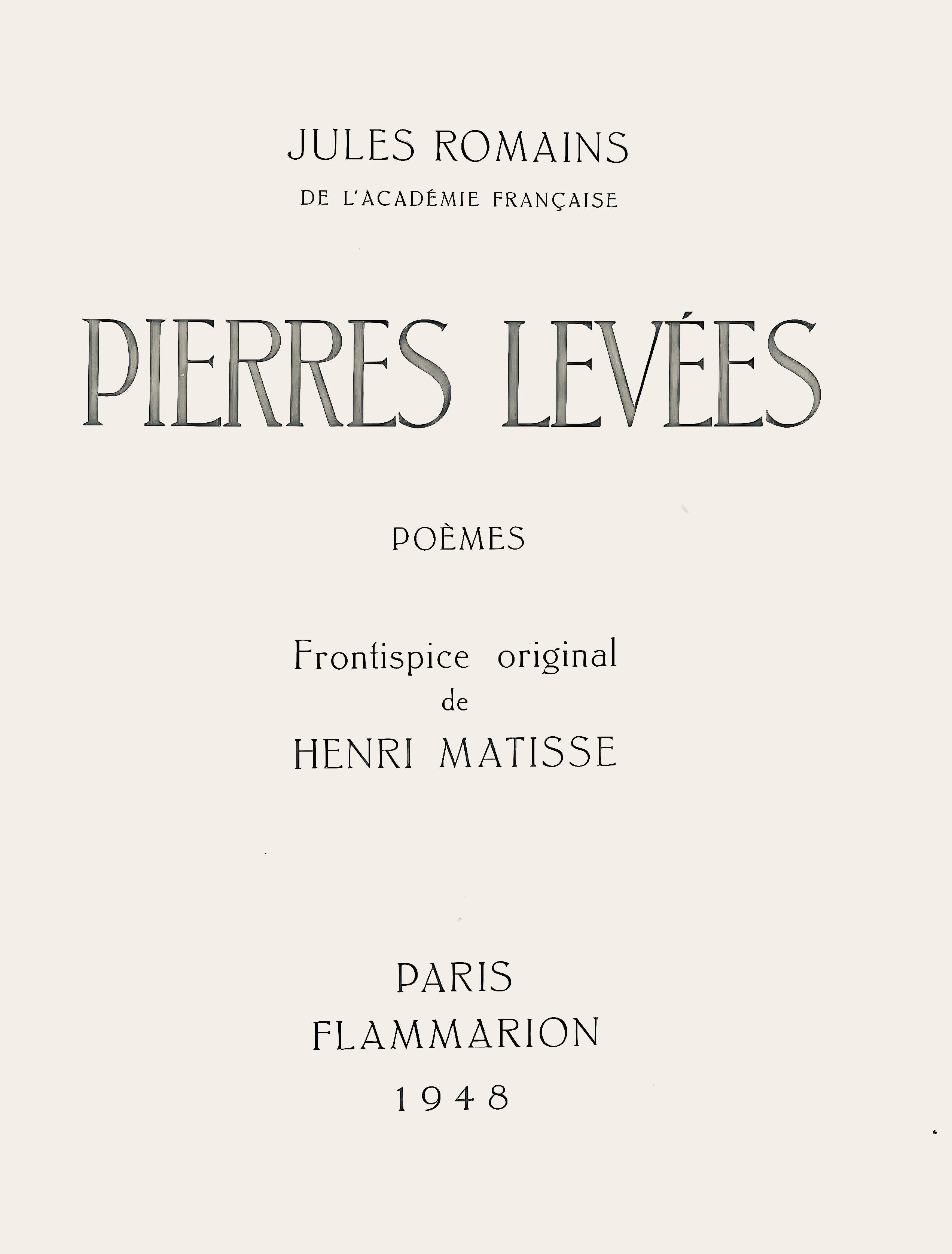 Tête de Femme (Duthuit 23), Pierres Levees, Poèmes, Henri Matisse For Sale 5