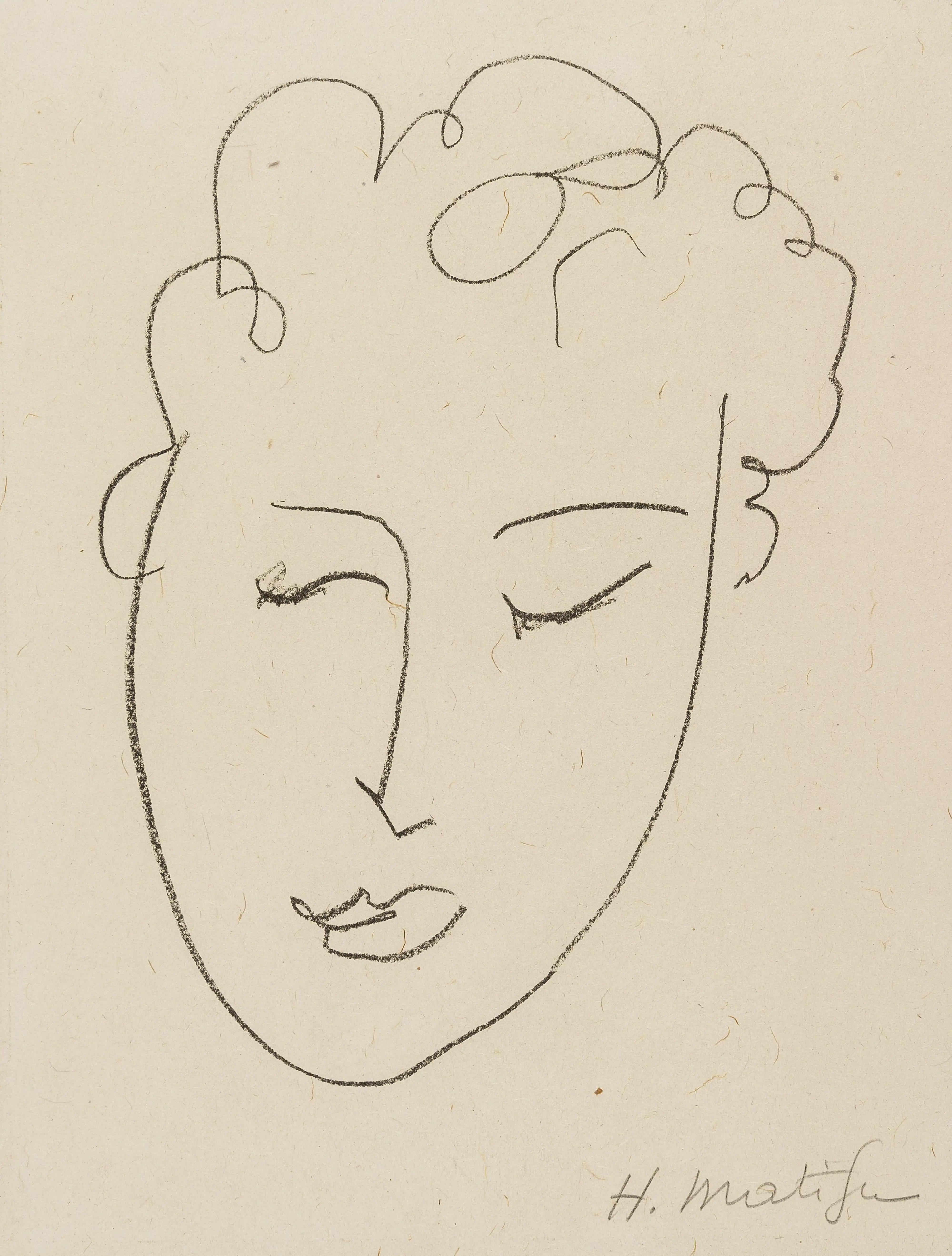 Tête de Femme (Duthuit 23), Pierres Levees, Poèmes, Henri Matisse