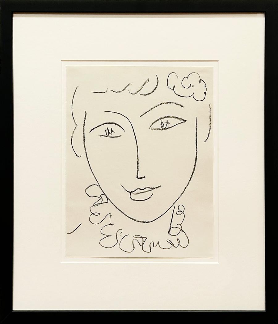 Tête de Femme (frontispiece from Portraits) - Print by Henri Matisse