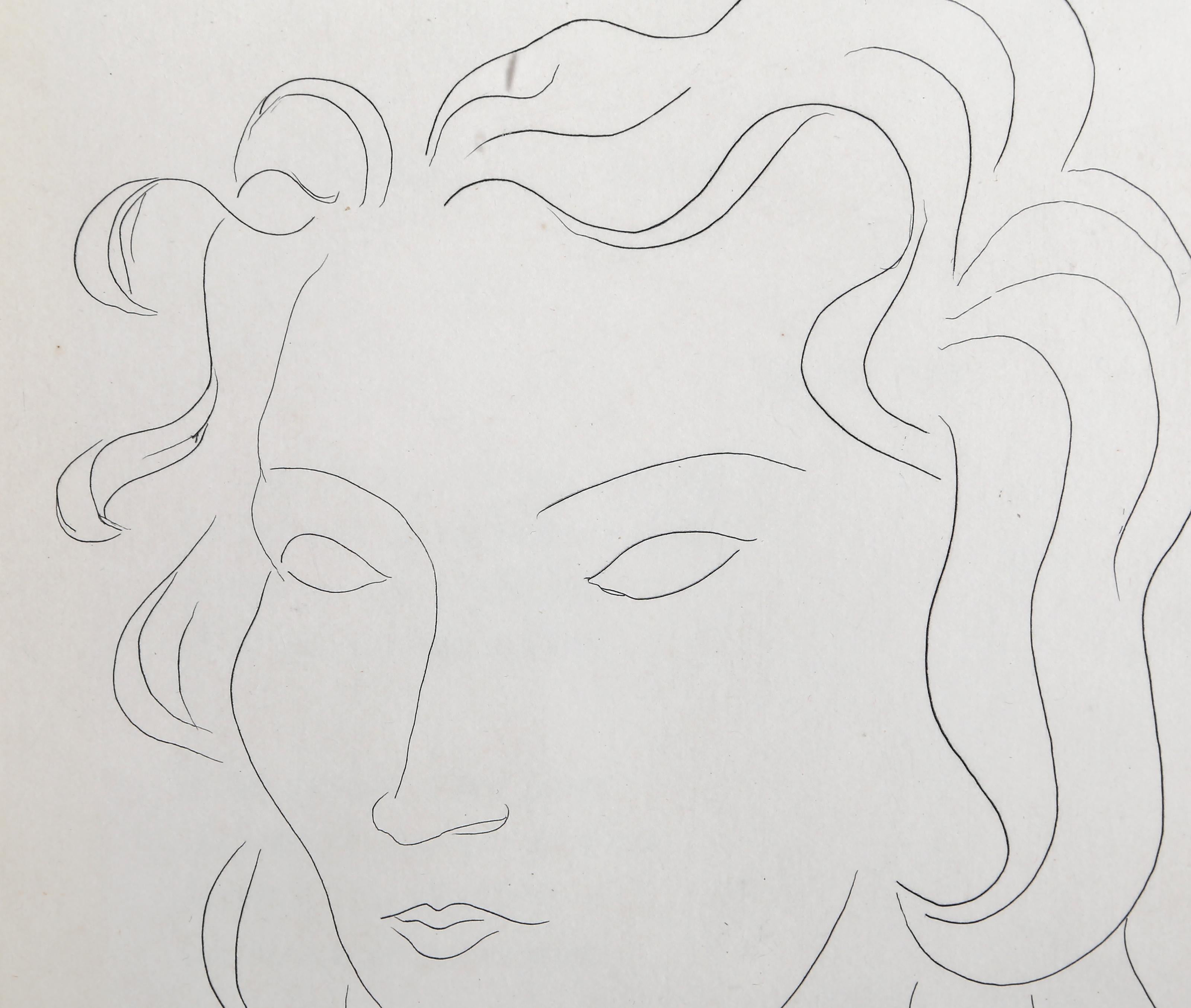 Tete (From Poesie), 1932 Modern Etching by Henri Matisse For Sale 2
