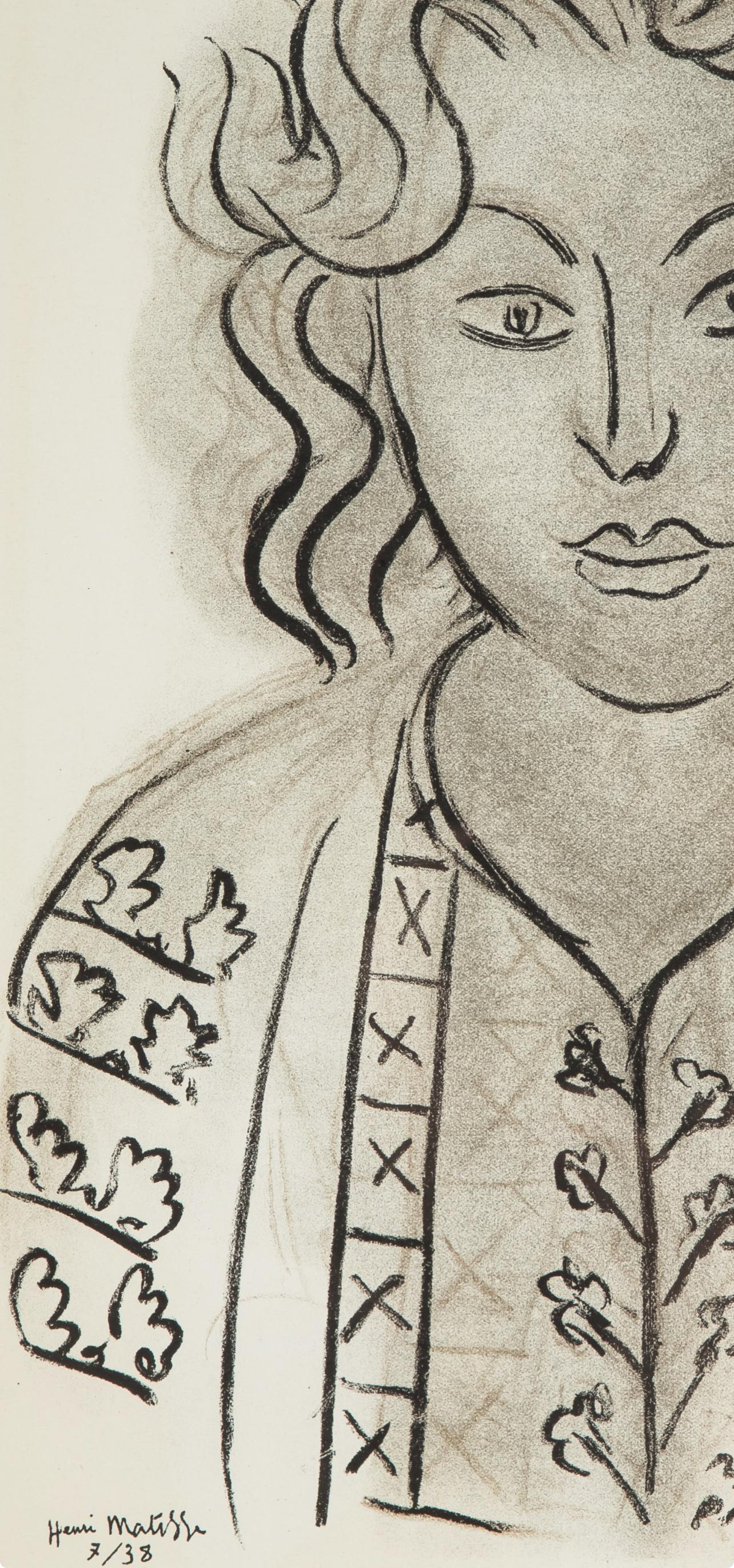 Tête, Verve: Revue Artistique et Littéraire - Fauvist Print by Henri Matisse