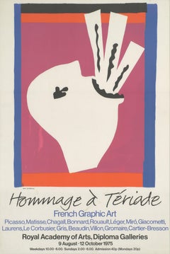 Ausstellungsplakat „Der Schwertschlucker“, Matisse, 1975, farbenfroher Druck