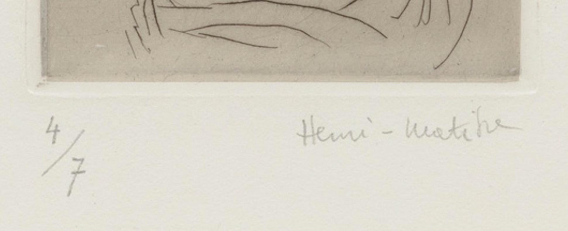 Torse, bras gauche derrière la tête – Print von Henri Matisse