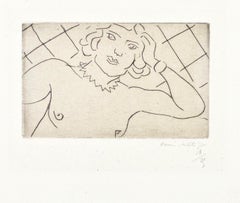 Antique Torse, Fond à Losanges - Drypoint on China by H. Matisse, 1929