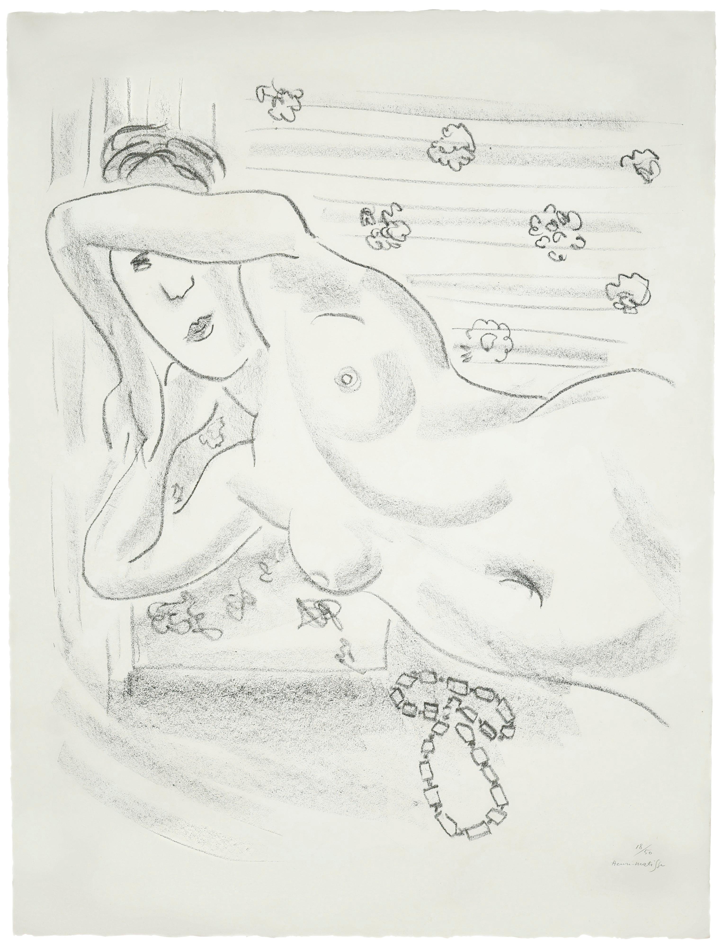 Henri Matisse Figurative Print - Torse nu au collier d'ambre