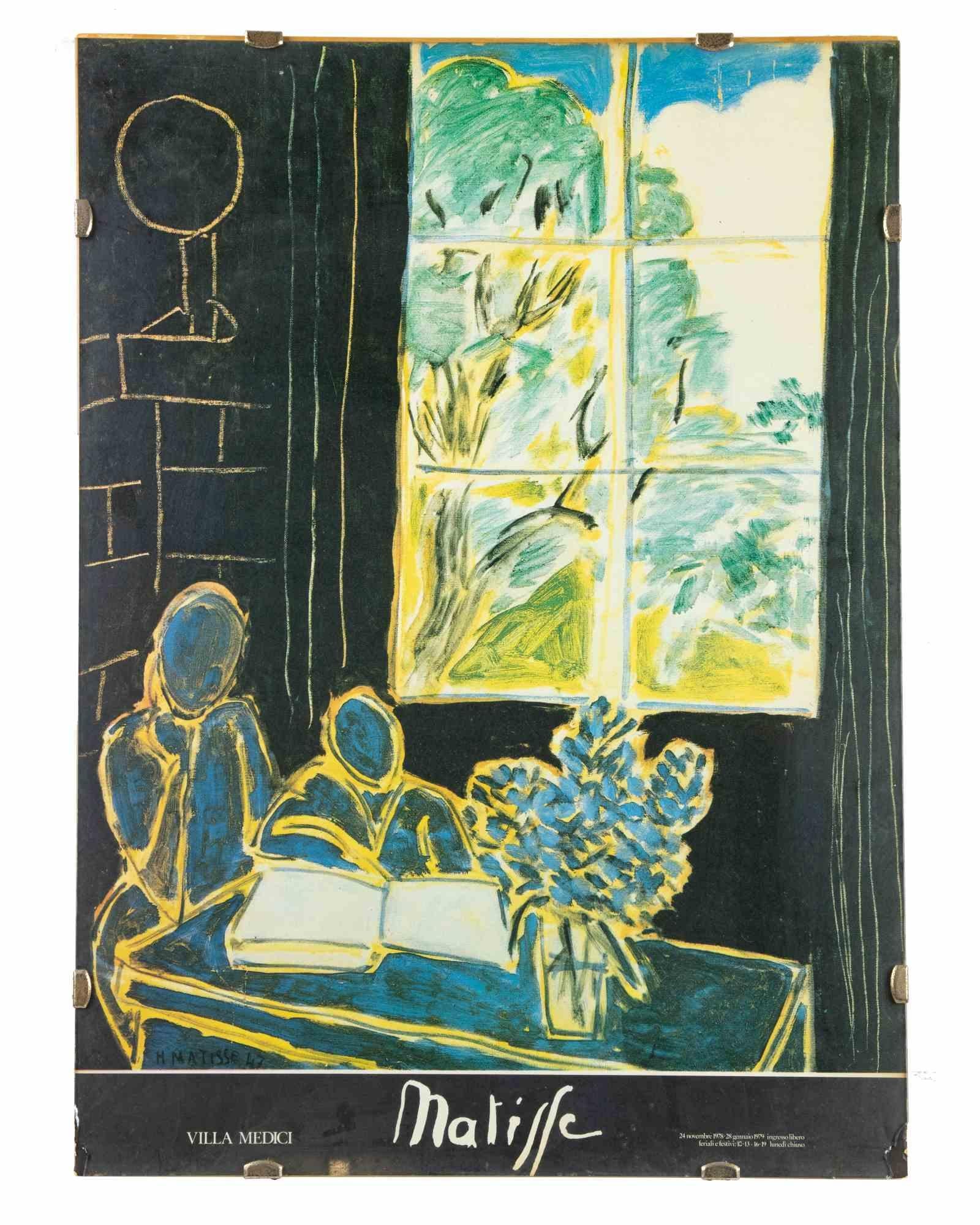 Henri Matisse Print – Vintage-Ausstellungsplakat von Matisse - Villa Medici - 1978