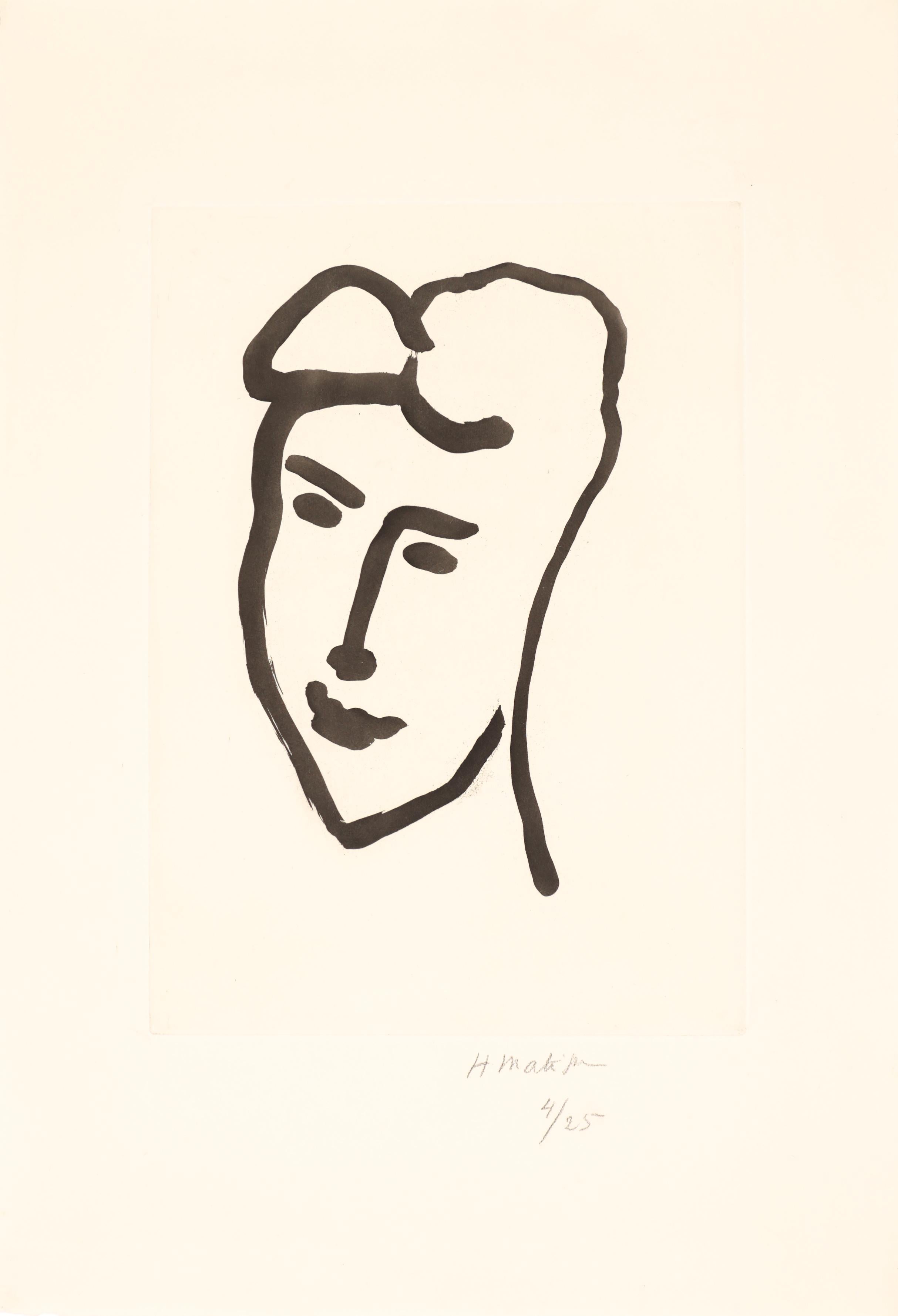 Henri Matisse Portrait Print – Visage de jeune Frau