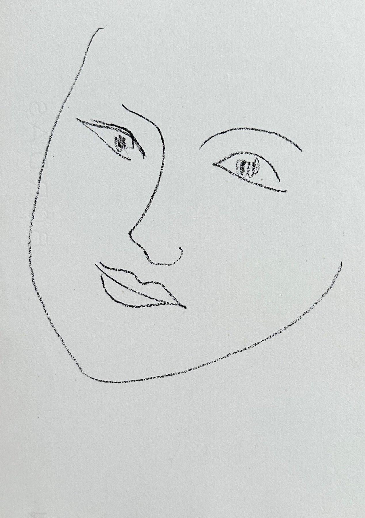 Henri Matisse Figurative Print - Woman Face - Original Lithograph - Duthuit 25