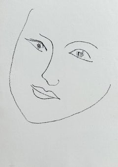 Woman Face - Original Lithograph - Duthuit 25