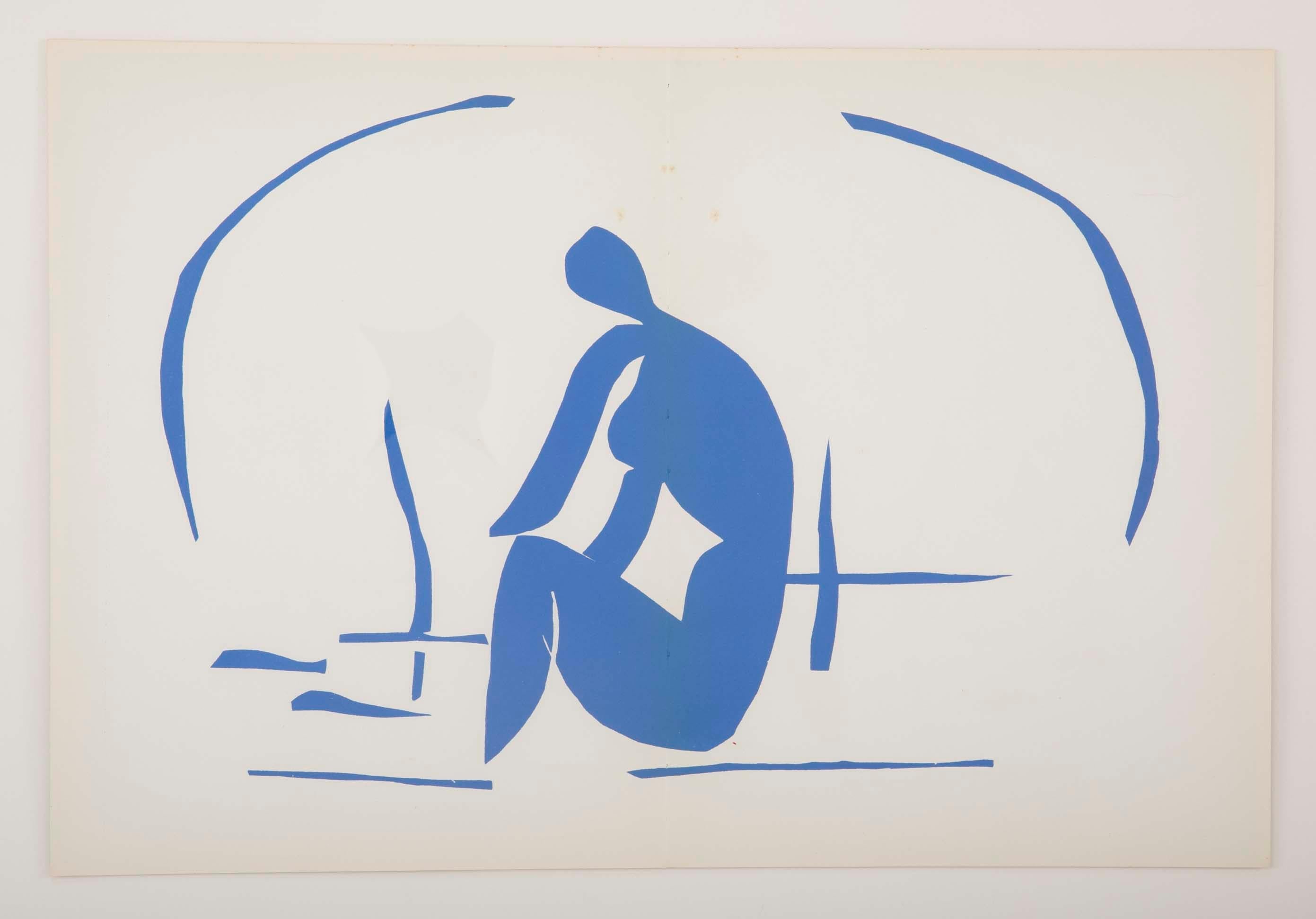 Modern Henri Matisse Supervised Lithograph from His Original Cut Paper Maquette