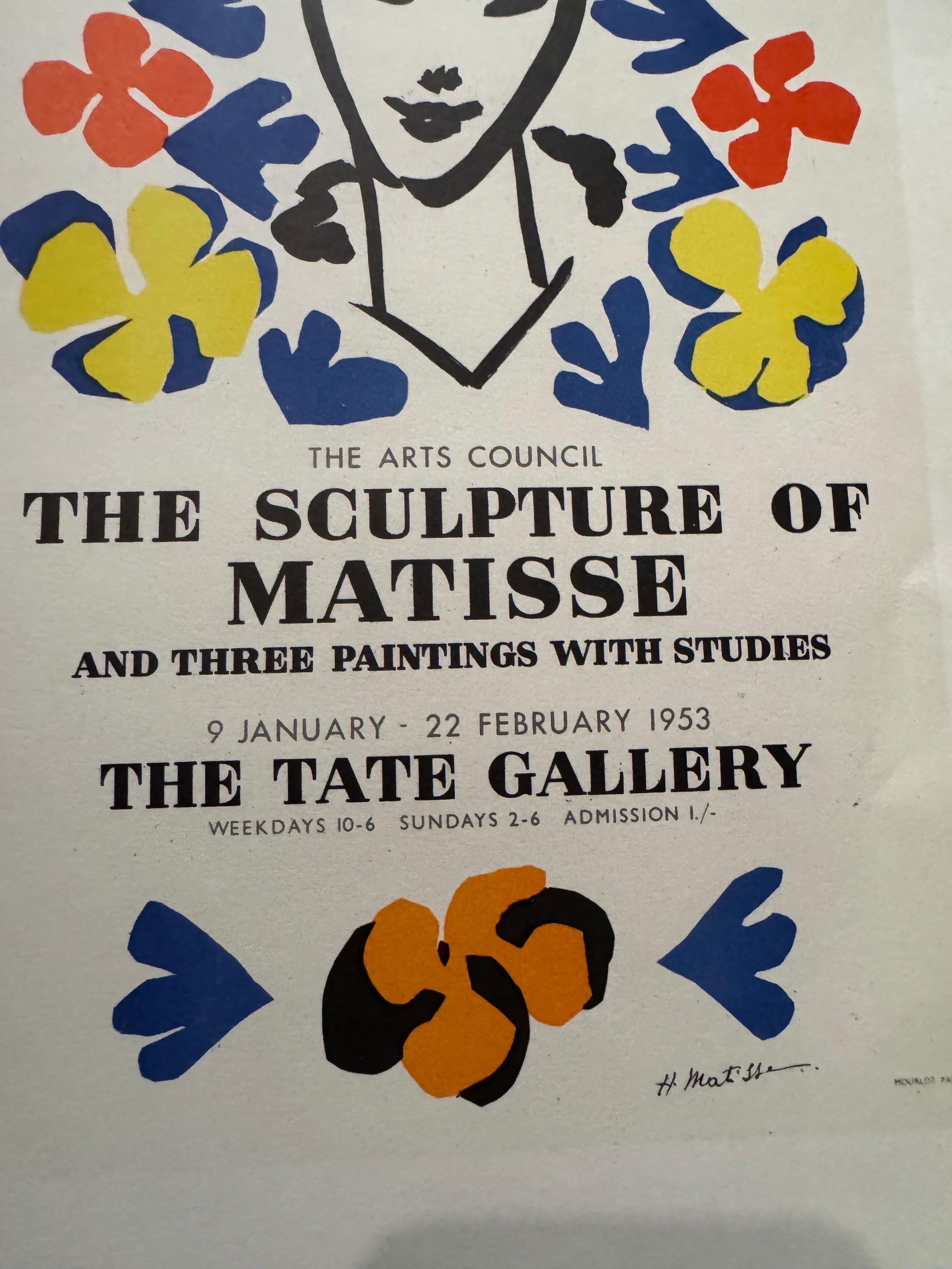 HENRY - La scultura di Matisse, 1959 Litografia Stampata da Mourlot in vendita 5