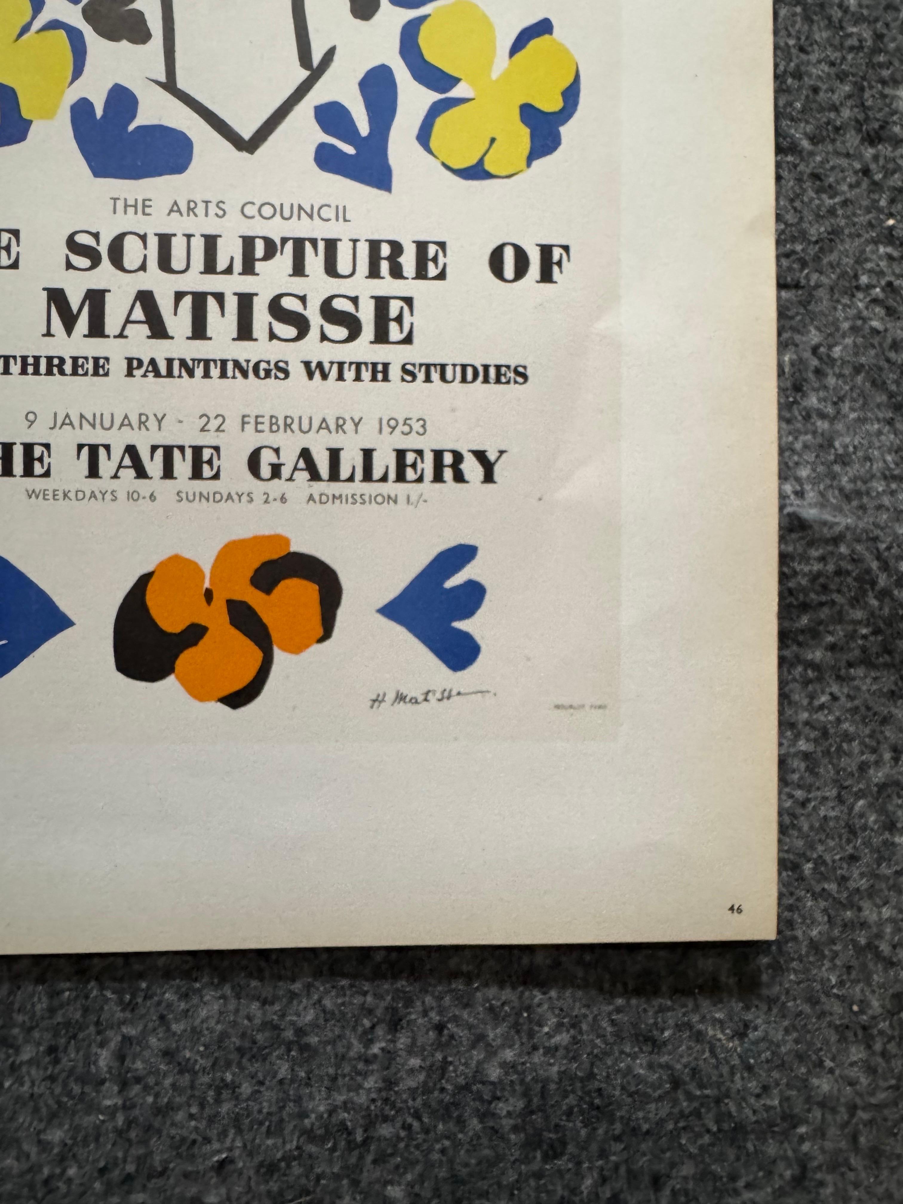 Moderno HENRY - La scultura di Matisse, 1959 Litografia Stampata da Mourlot in vendita