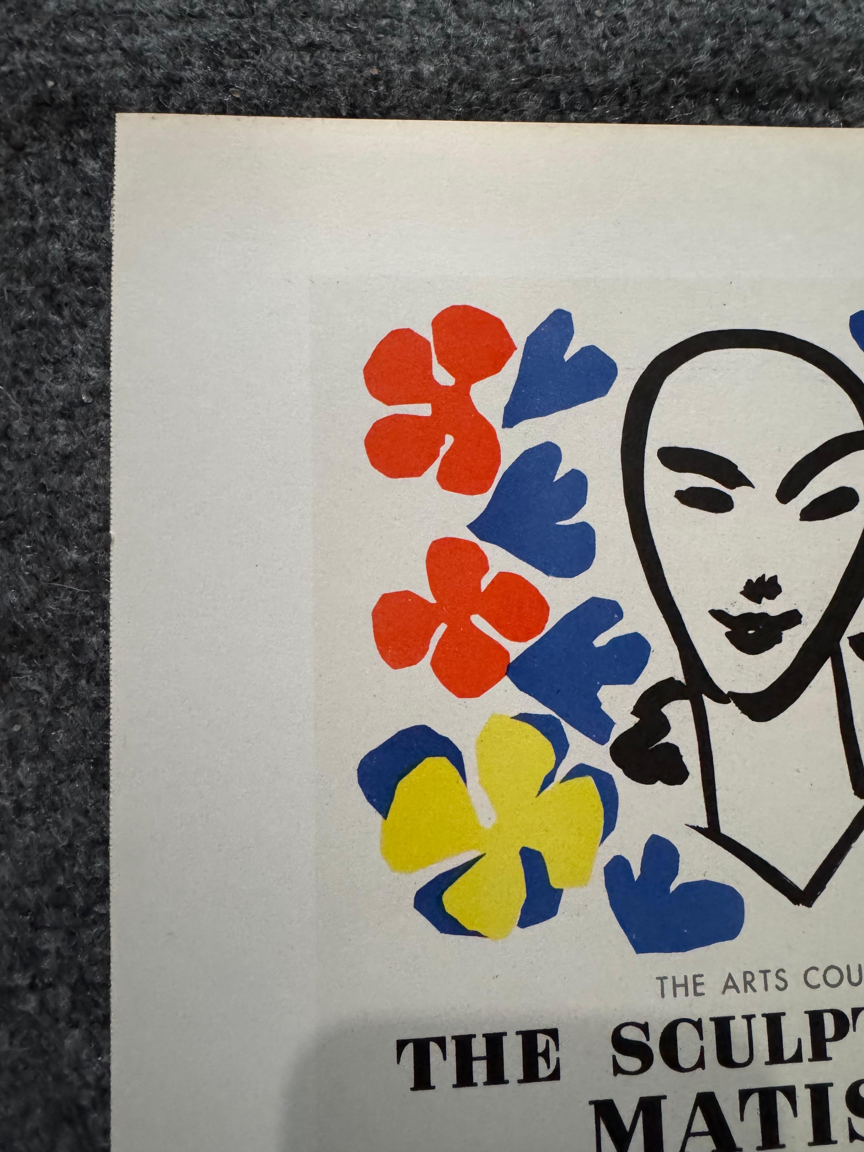 Francese HENRY - La scultura di Matisse, 1959 Litografia Stampata da Mourlot in vendita