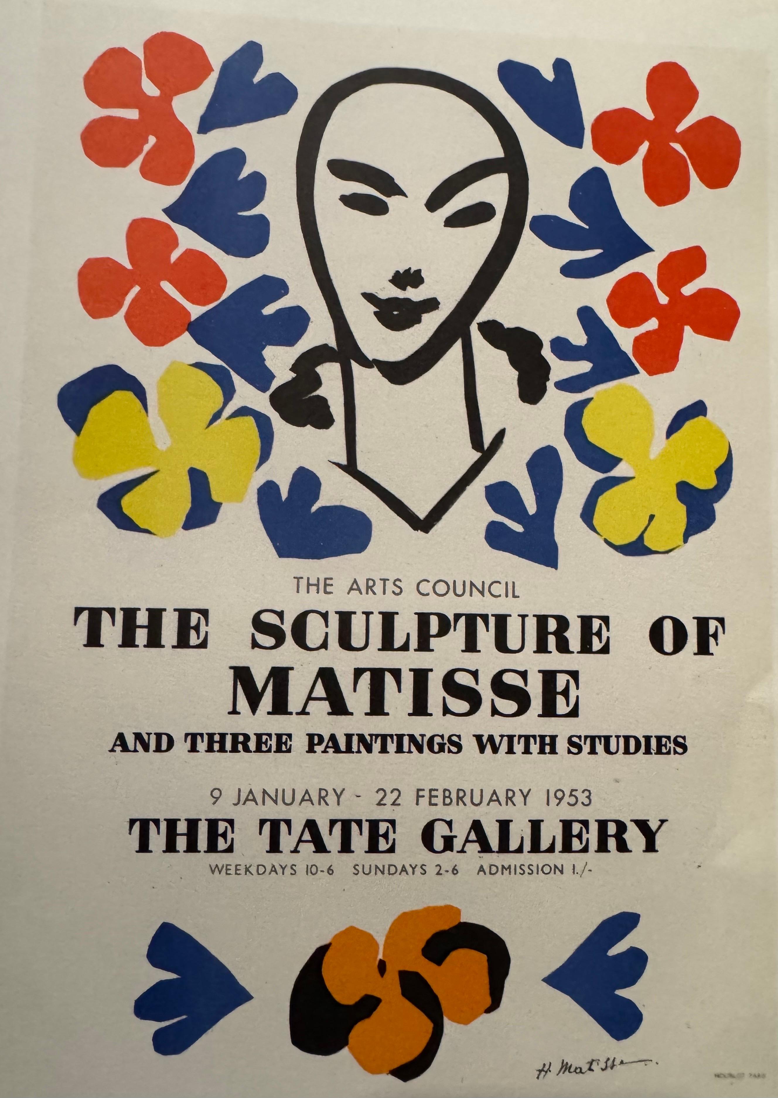 Carta HENRY - La scultura di Matisse, 1959 Litografia Stampata da Mourlot in vendita