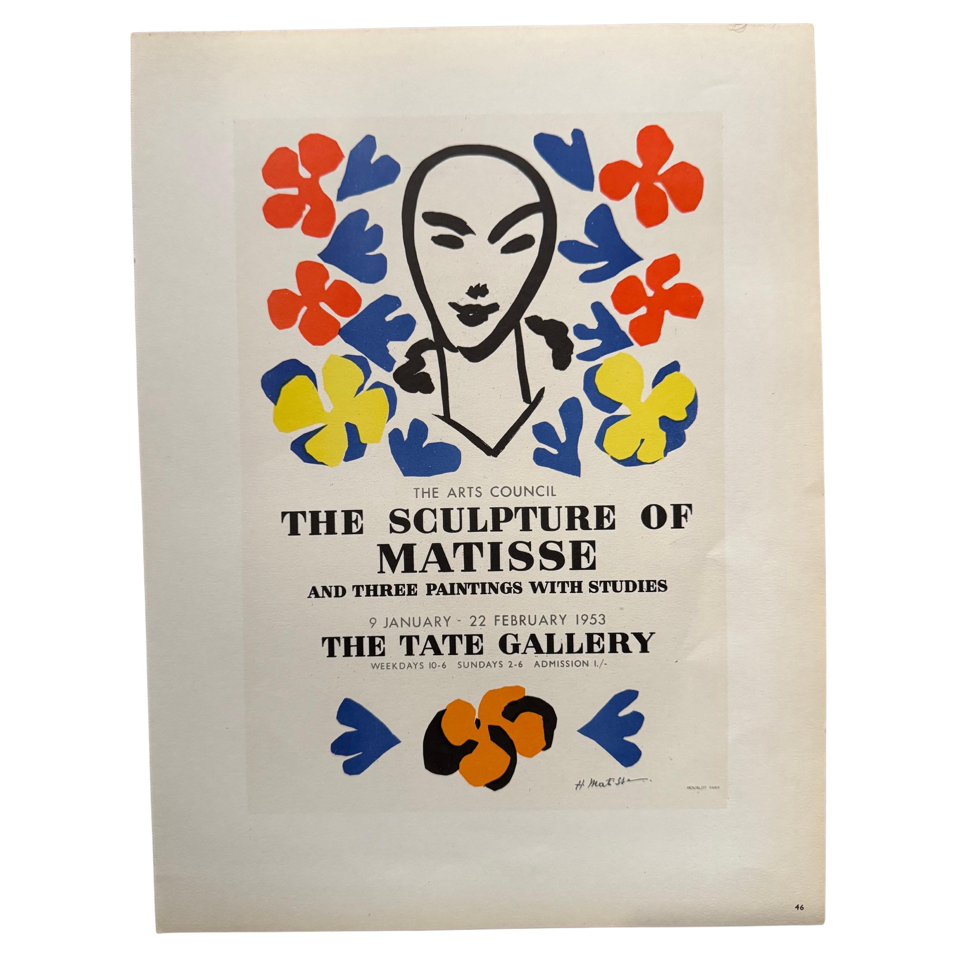 Henri Matisse – The Sculpture of Matisse, 1959 Lithograph Printed by Mourlot