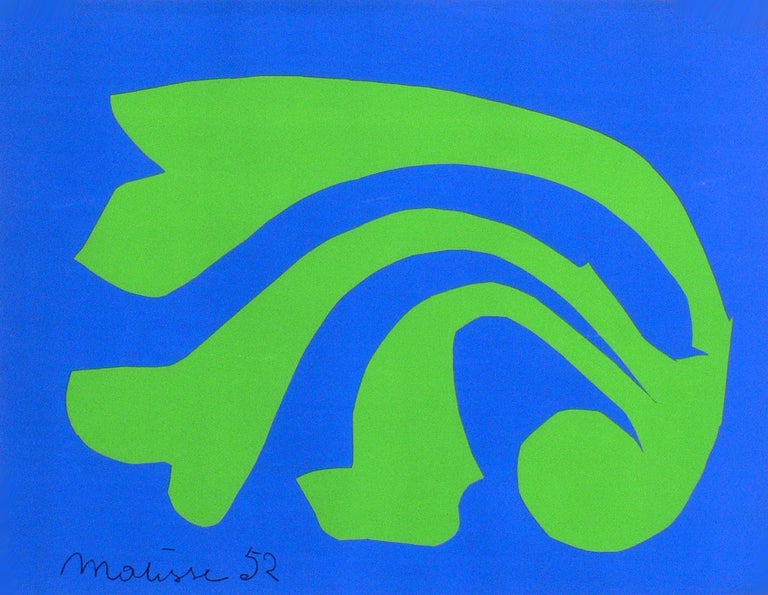 Vibrant large scale Lithograph, after Henri Matisse, French, signed within the print 