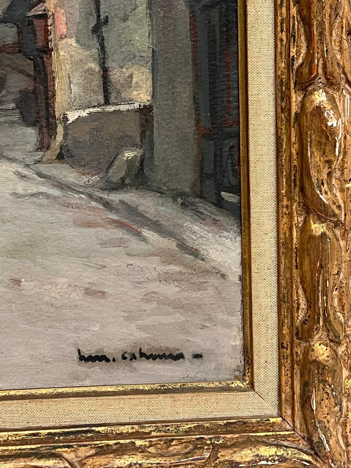 The Old French Street
by Henri Maurice Cahours (French 1889-1974)
signed oil on board, framed
framed: 29 x 22.5 inches
board: 22 x 15 inches
provenance: private collection, Provence, France
condition: very good and sound condition