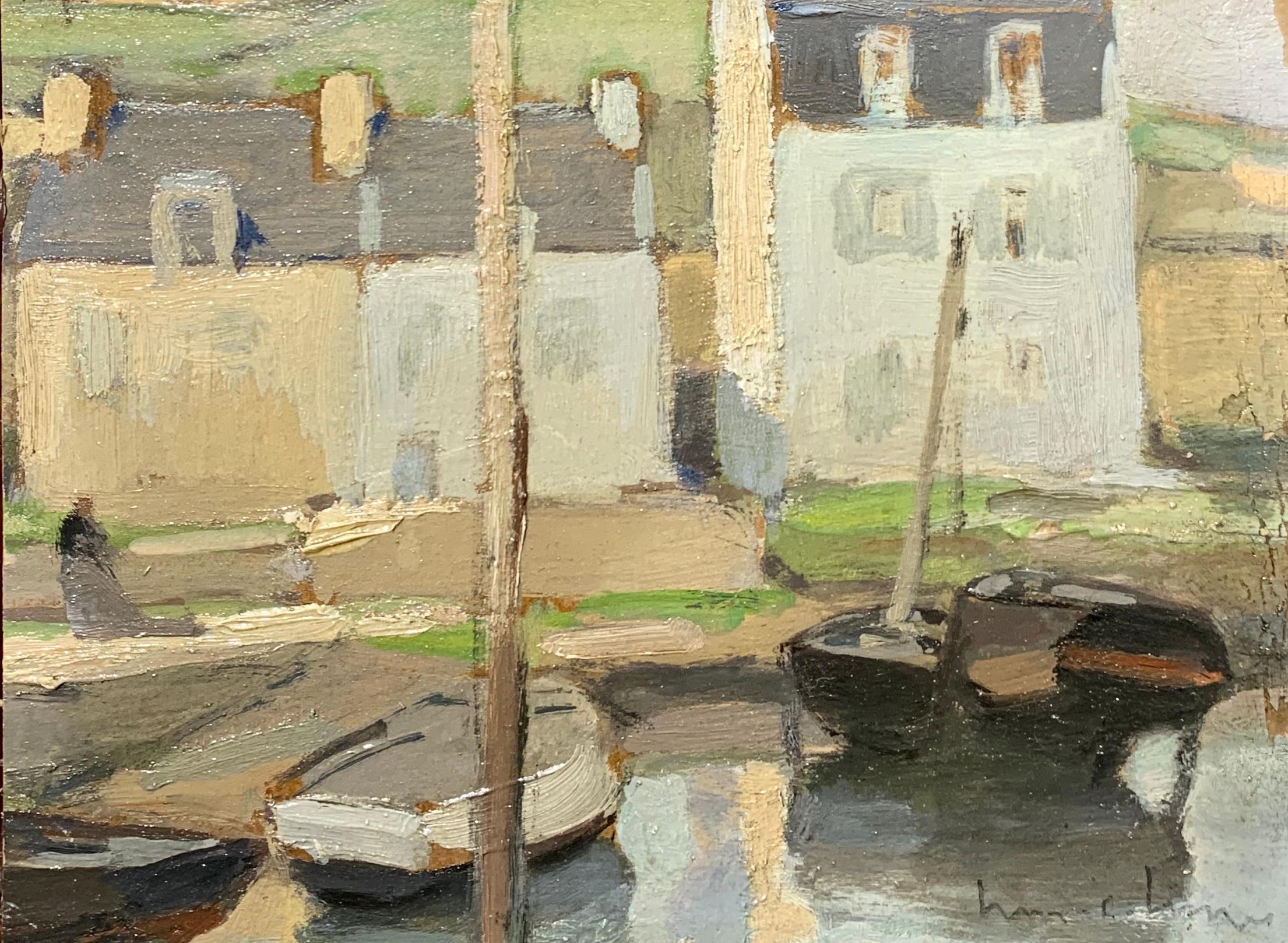 «uarnenez », France, huile cm. 20 x 14 1930  - Painting de Henri Maurice CAHOURS