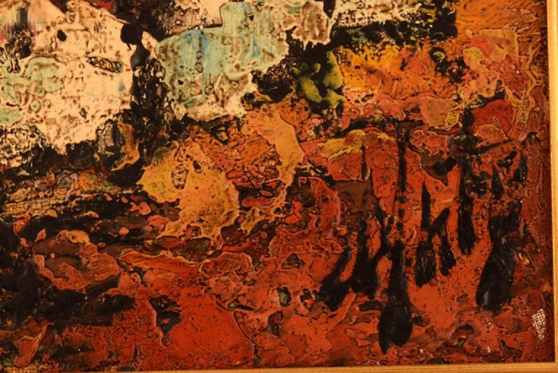 Henri Maurice D'ANTY (1910-1998). Öl auf Leinwand. Expressionistische Landschaft. im Zustand „Hervorragend“ im Angebot in København, Copenhagen