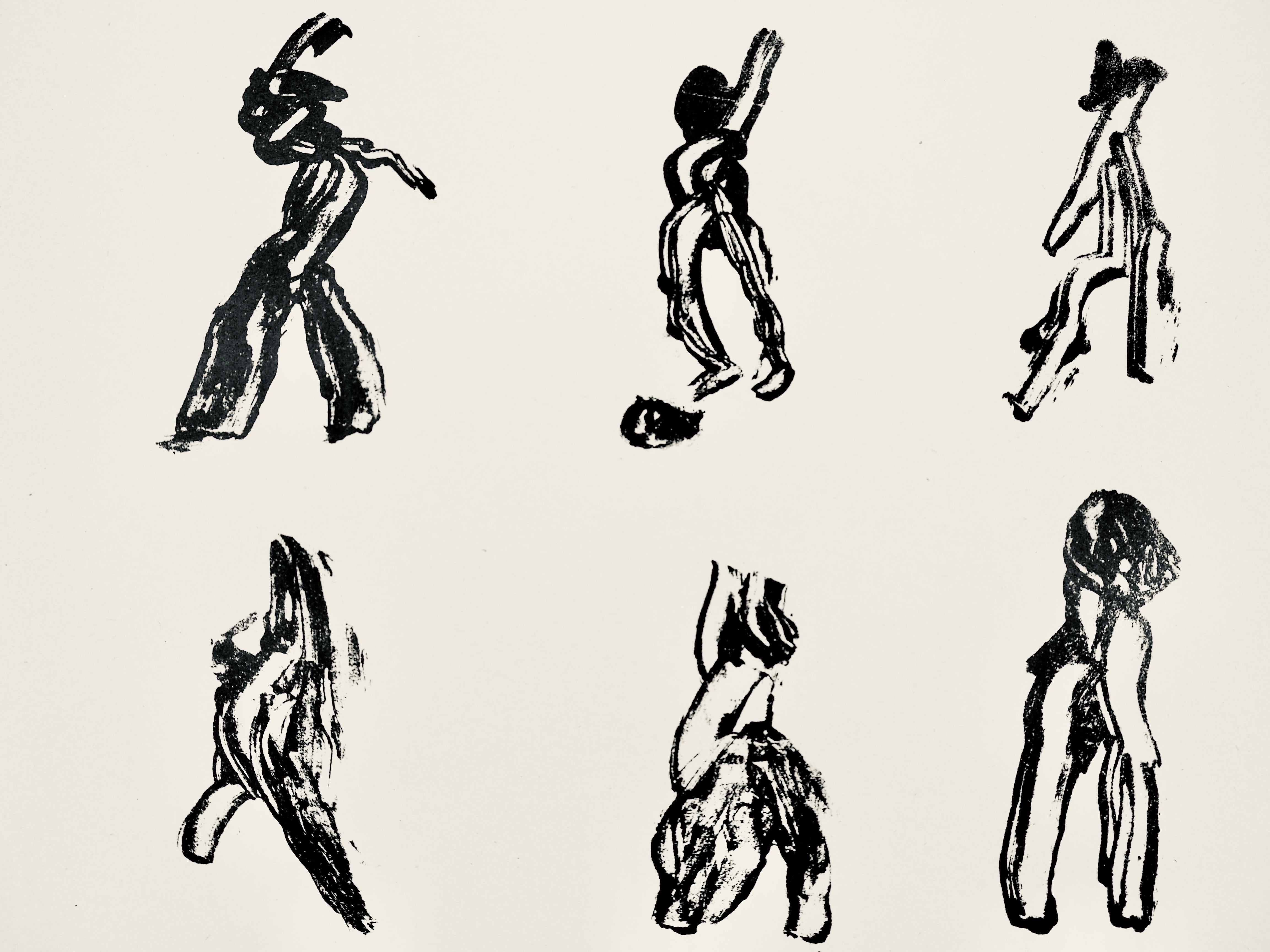 Composición (Mason 21), Société internationale d'art XXe siècle - Print de Henri Michaux