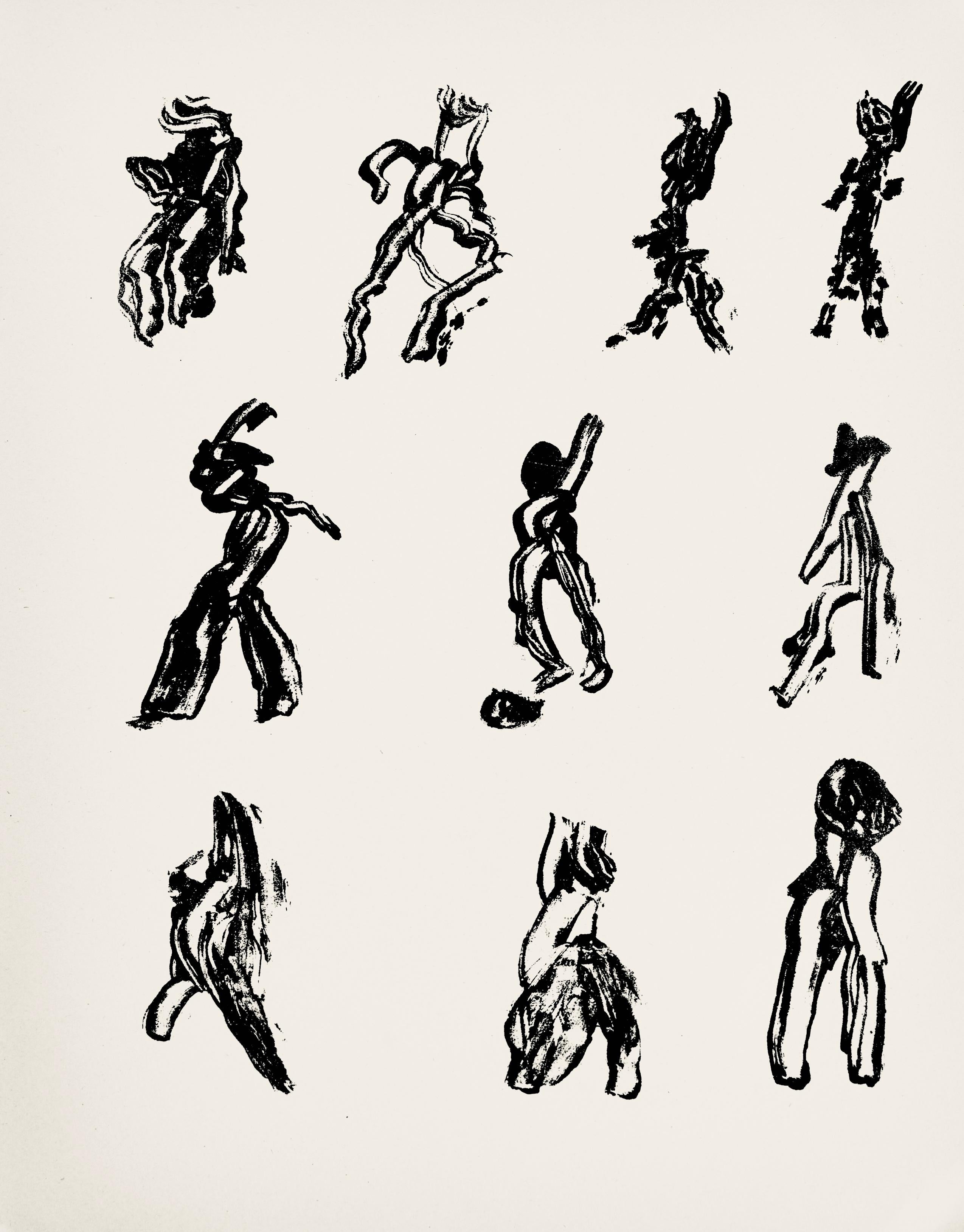 Landscape Print de Henri Michaux - Composición (Mason 21), Société internationale d'art XXe siècle