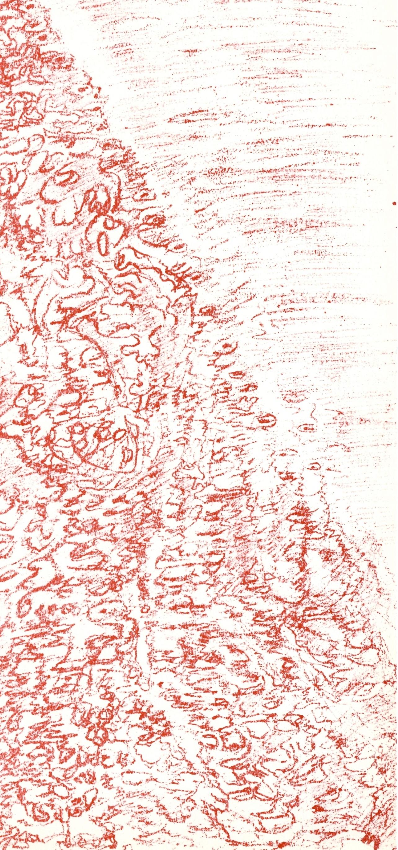 Composizione (Mason 23), Société internationale d'art XXe siècle - Abstract Print Beige di Henri Michaux