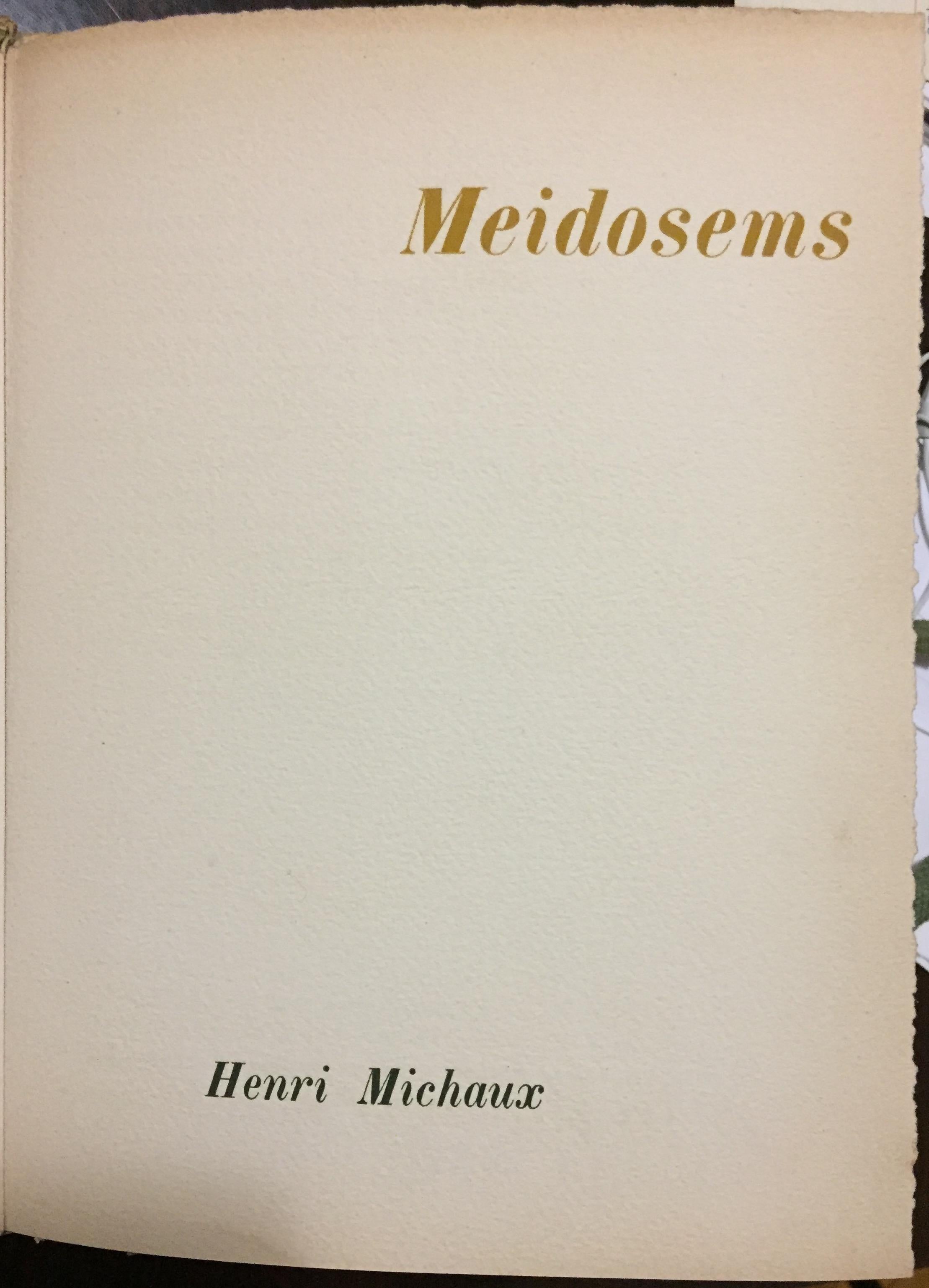 Meidoseme (Schwarz), Abstract Print, von Henri Michaux