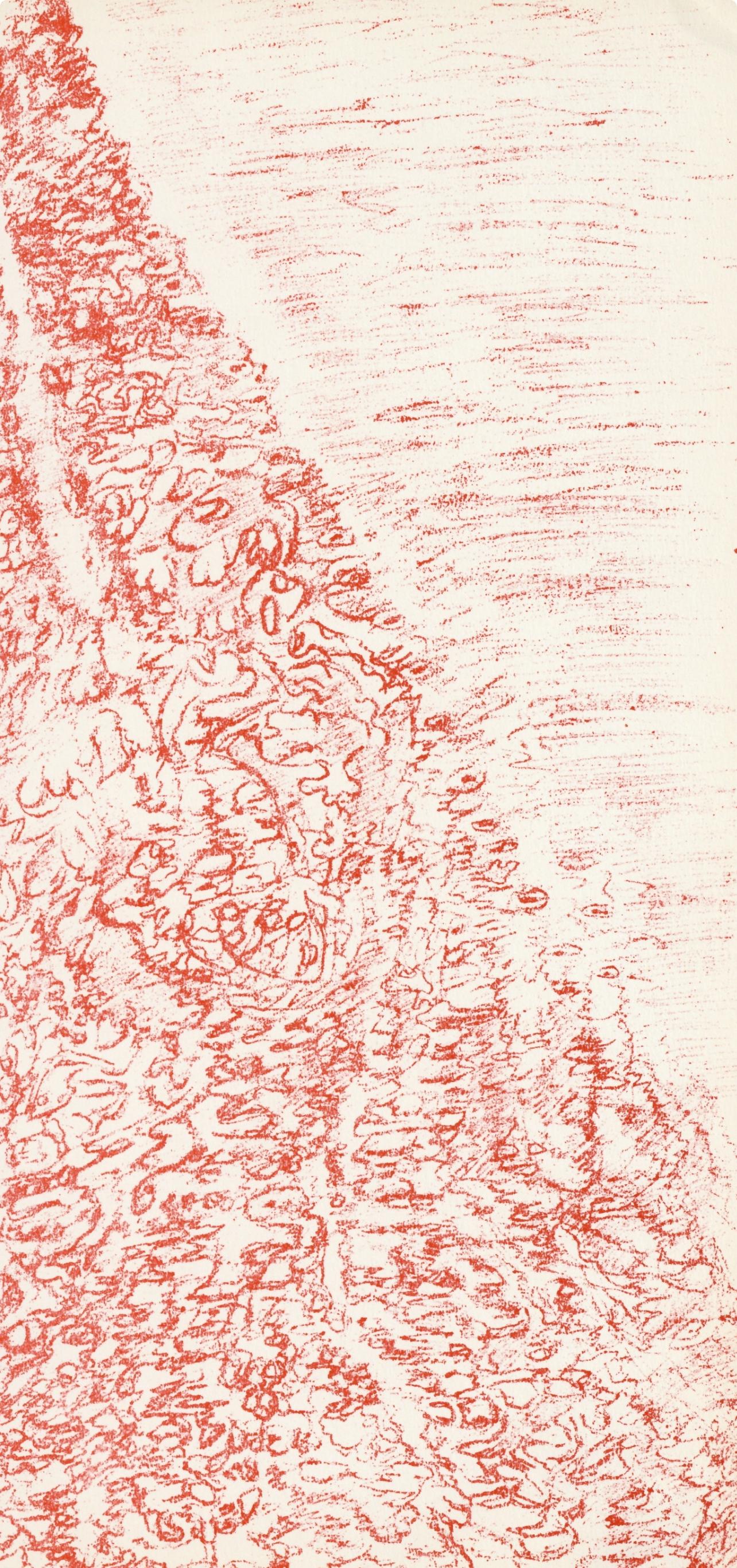 Michaux, Composition, XXe Siècle (after) - White Abstract Print by Henri Michaux
